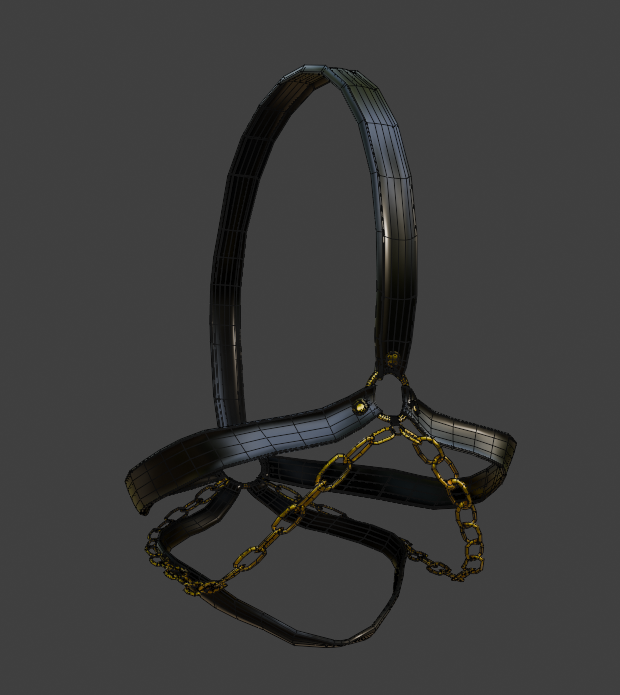 Latex Face Chain Harness