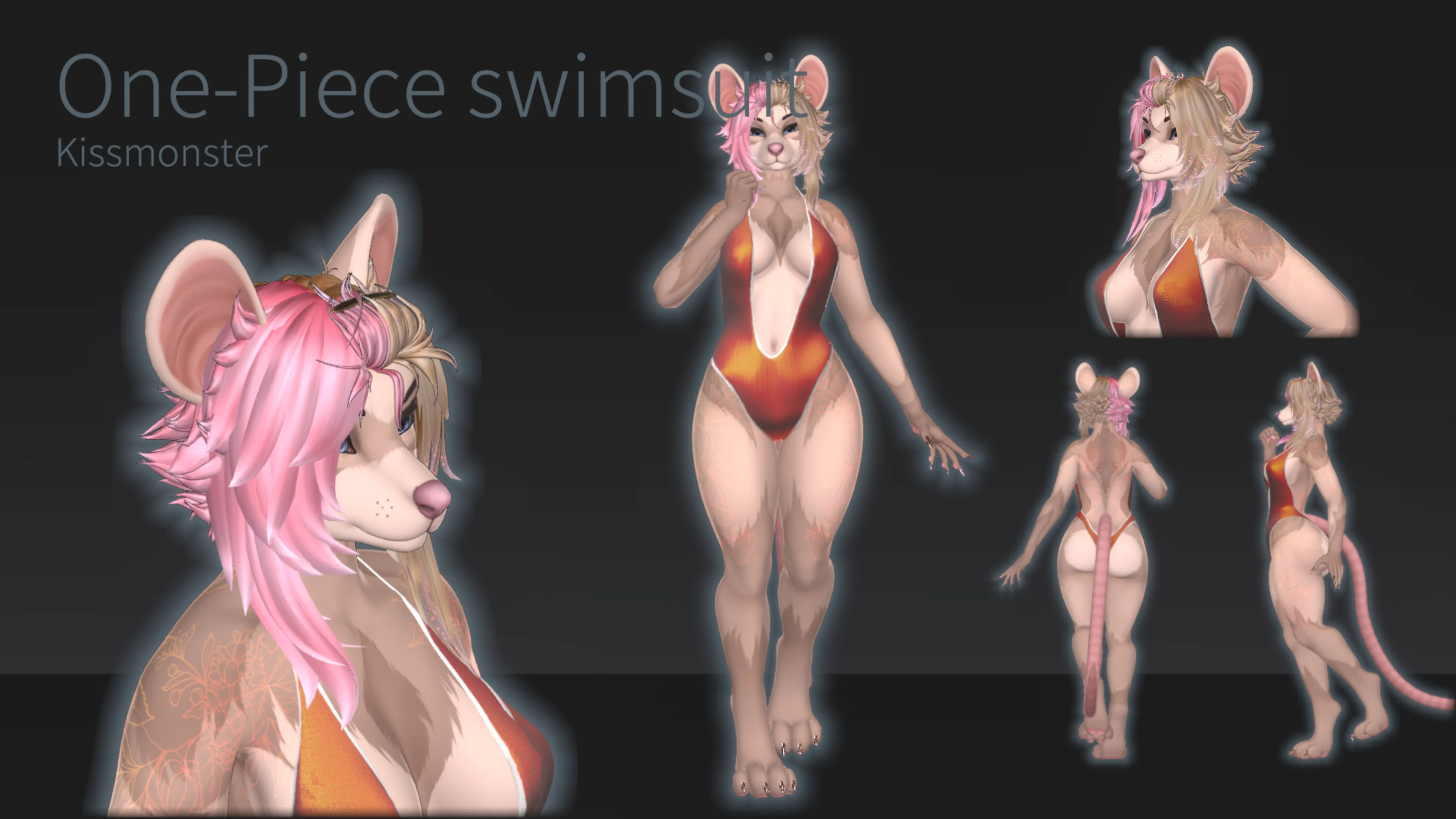 One-Piece swimsuit with VRCFury drag-and-drop support
