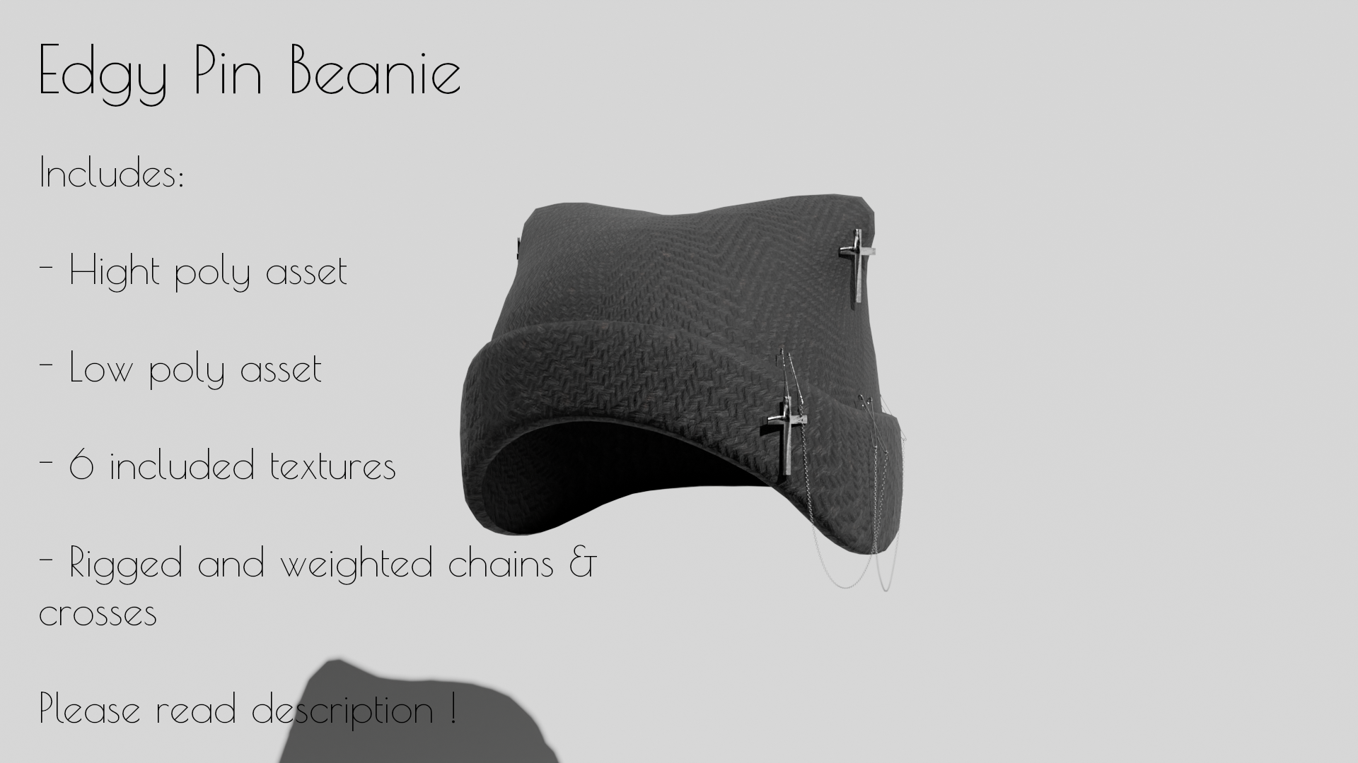 Edgy Pin Beanie