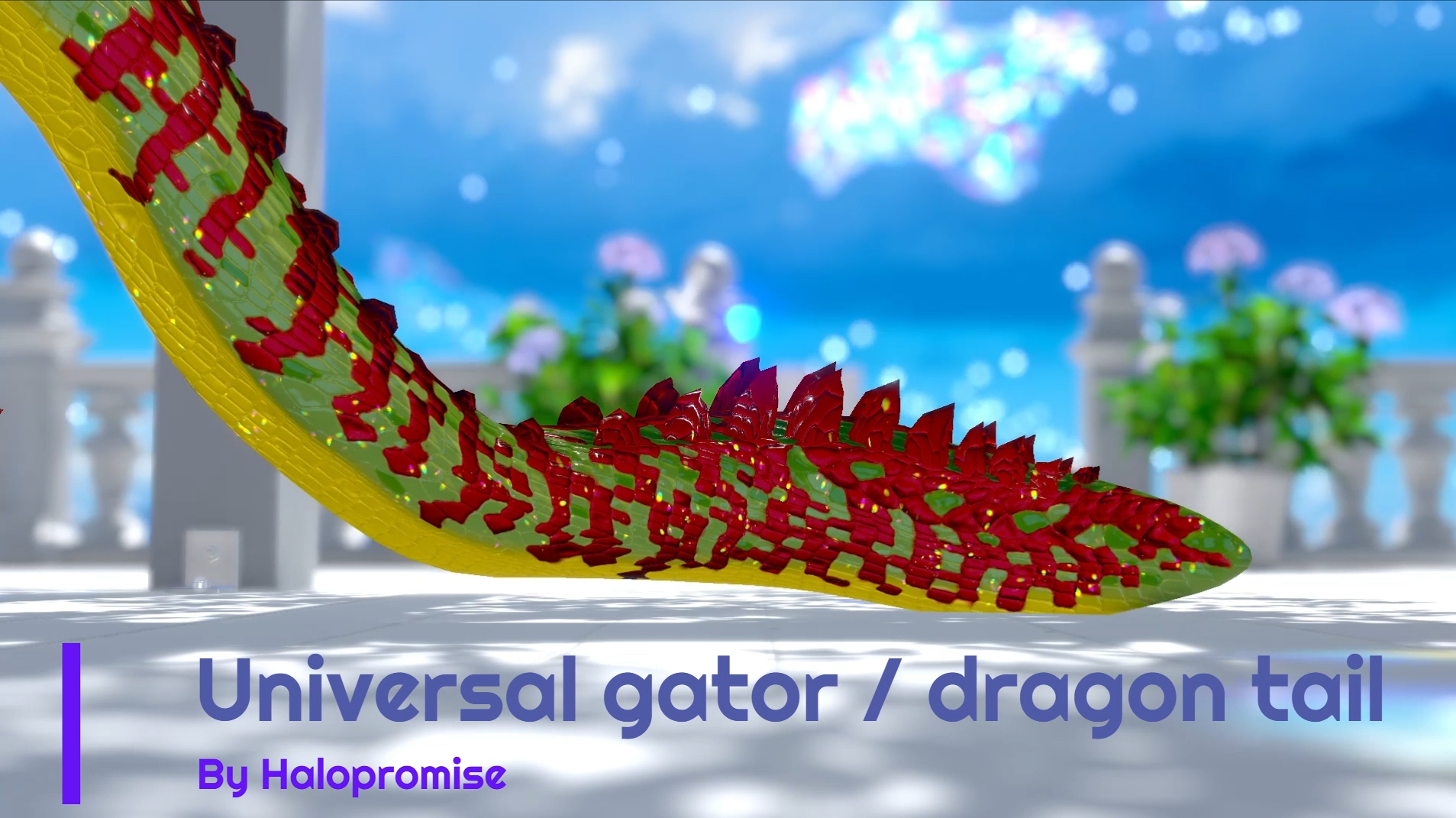 Gator-Dragon tail - asset with animations