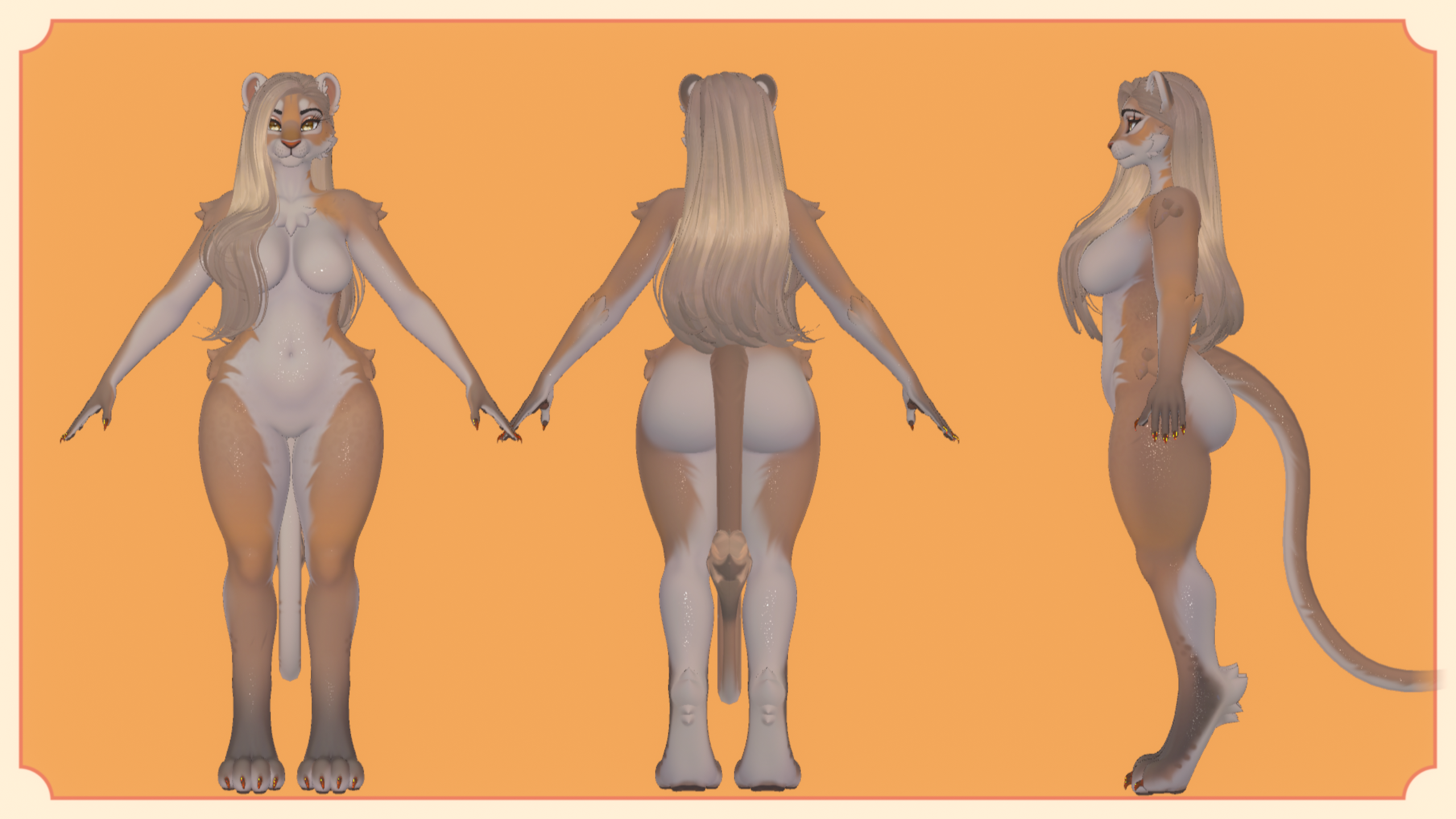 Malibu - Nyx lioness Retexture & lion tail asset