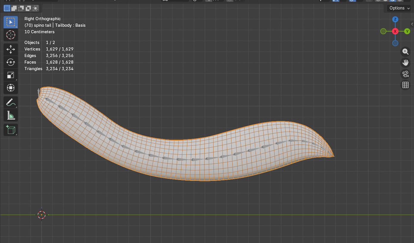 Spinosaurus tail - Tail asset