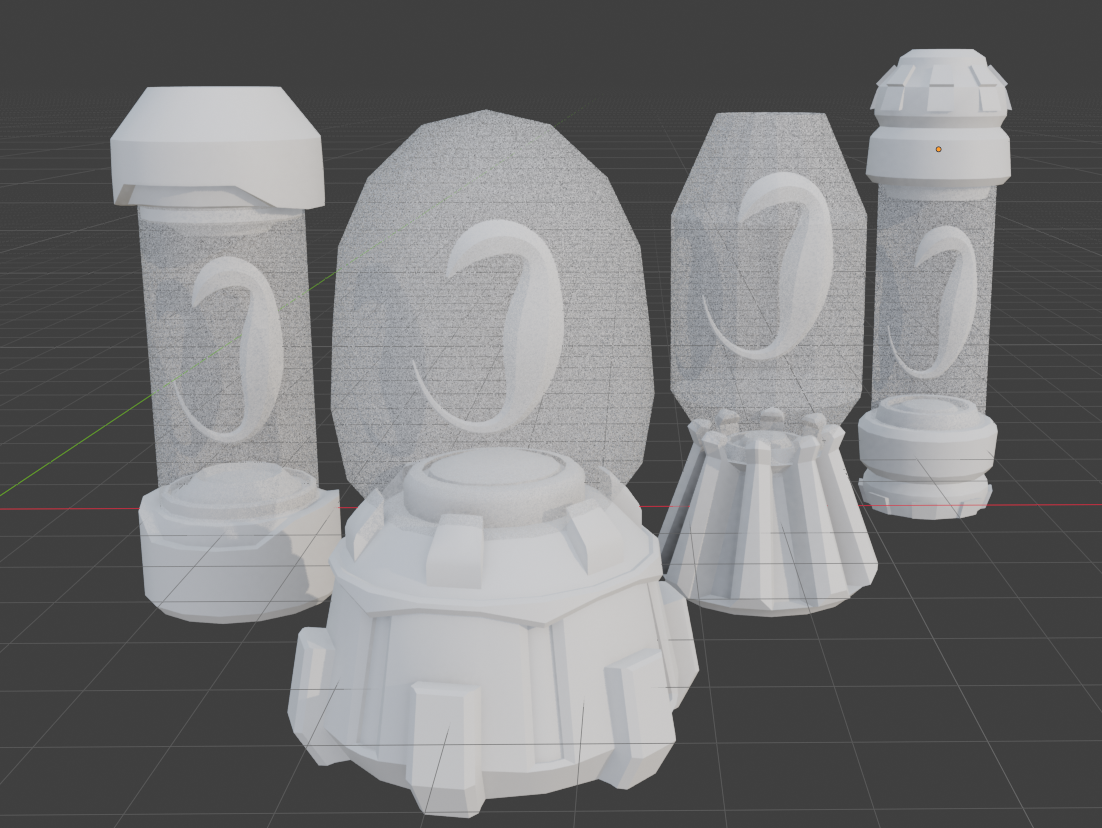 Wave 1# - 4x Embryo vials (raw mesh's)