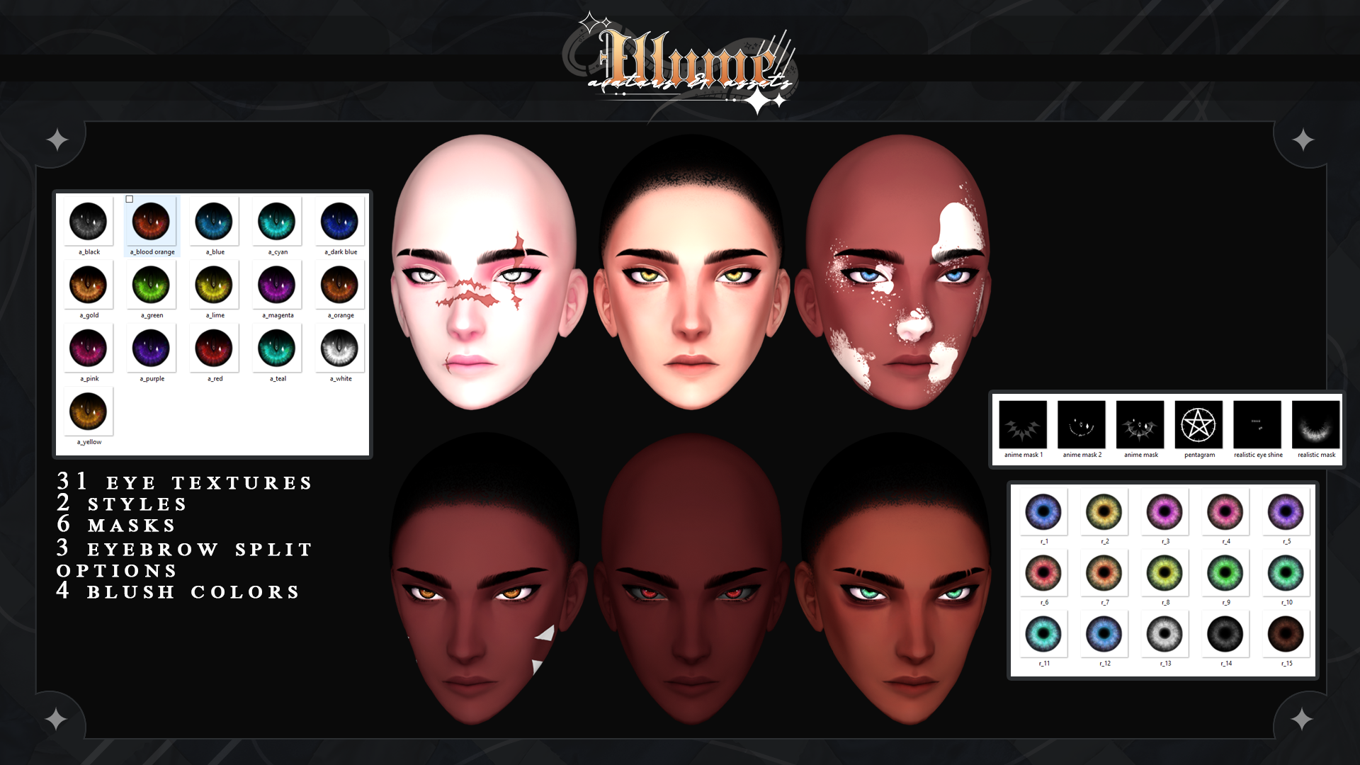SANGUINE MALE HEAD + UE SHAPEKEYS
