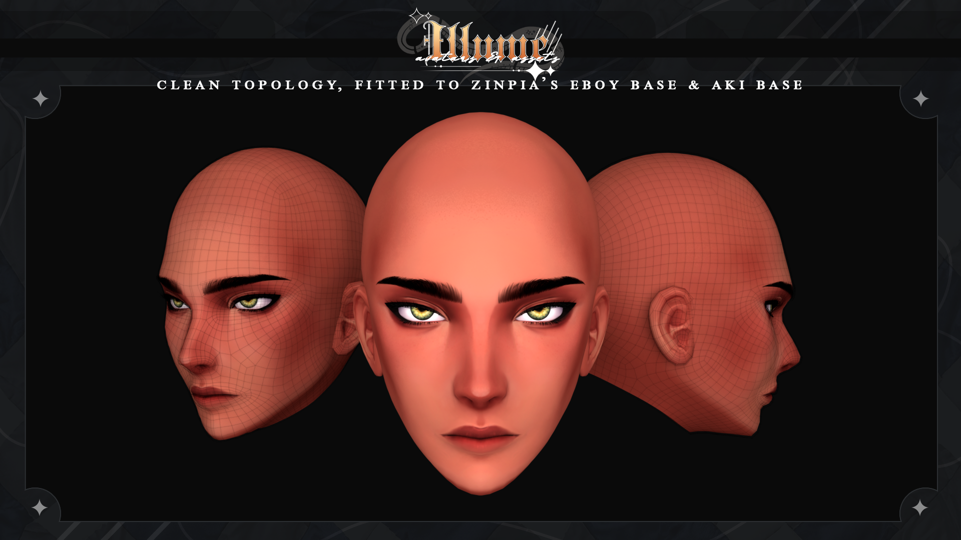SANGUINE MALE HEAD + UE SHAPEKEYS