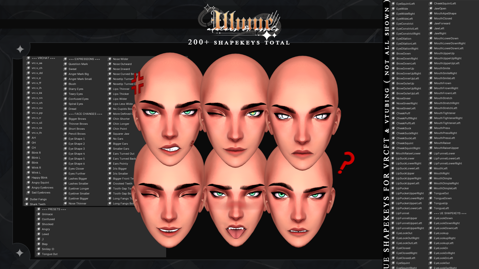 SANGUINE MALE HEAD + UE SHAPEKEYS