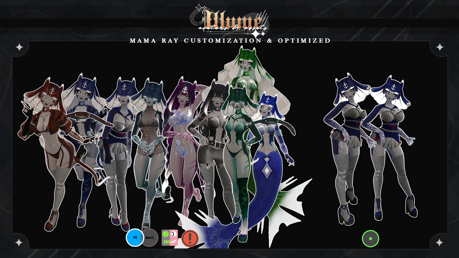 " MAMA RAY " VR MODEL + VRCFT/GOGOLOCO/SPS/GREEN OPTI