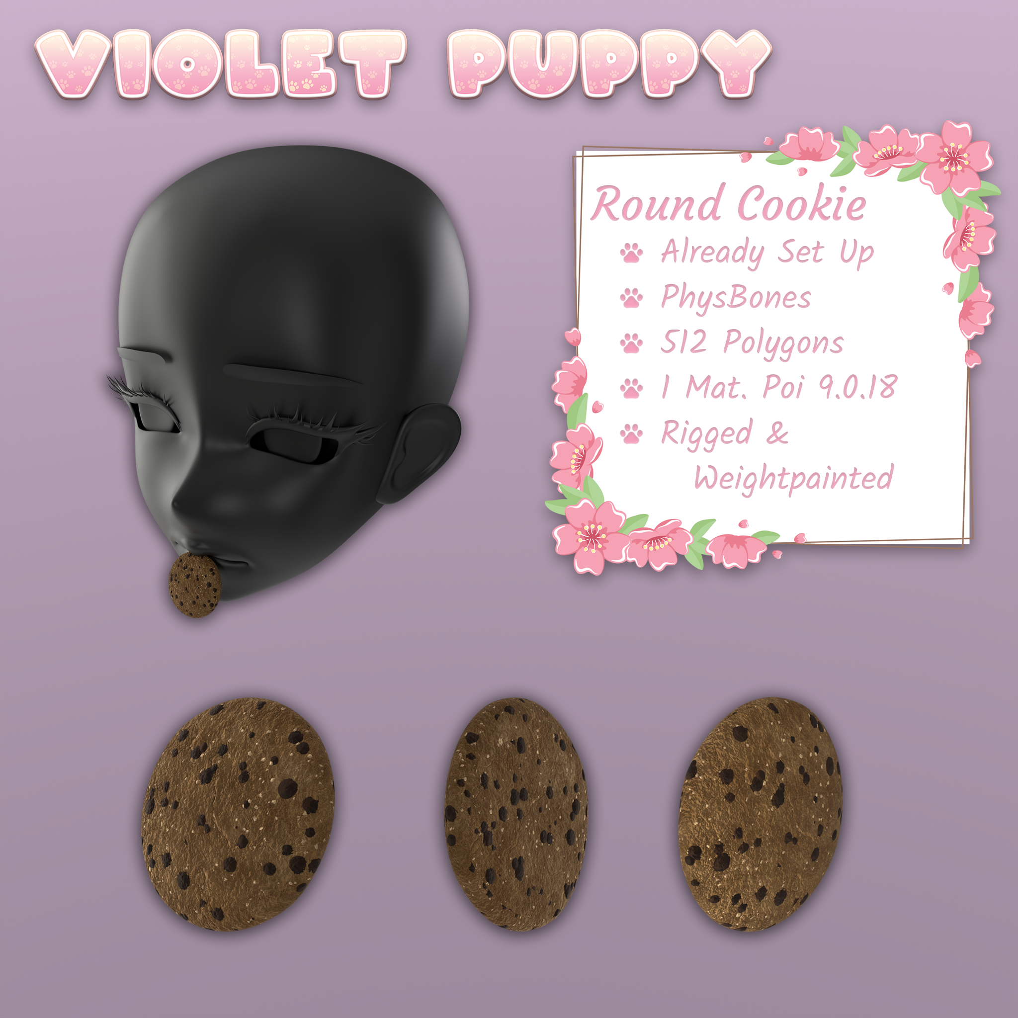 Realistic Cute Cookies! | PhysBones Interaction! | Easy Tnstall + Tutorial | Already Setup!