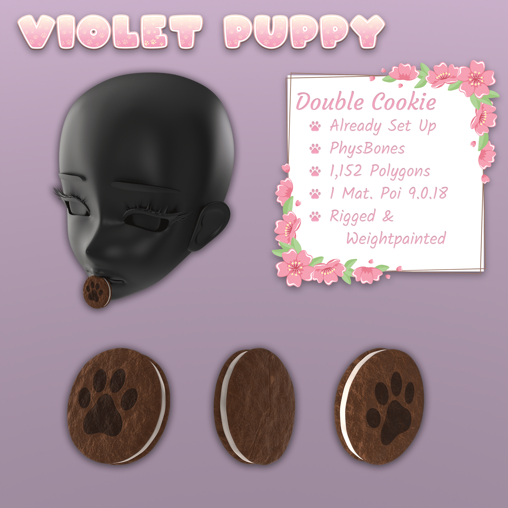 Realistic Cute Cookies! | PhysBones Interaction! | Easy Tnstall + Tutorial | Already Setup!
