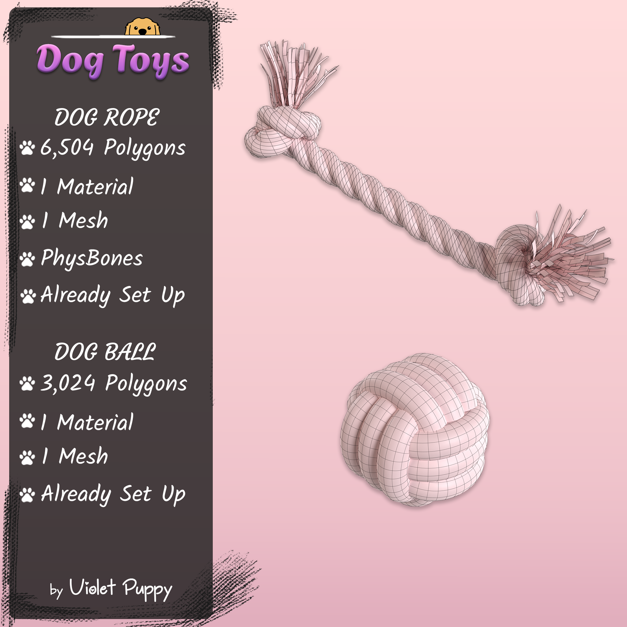 Dog Toys | PhysBones Interaction!