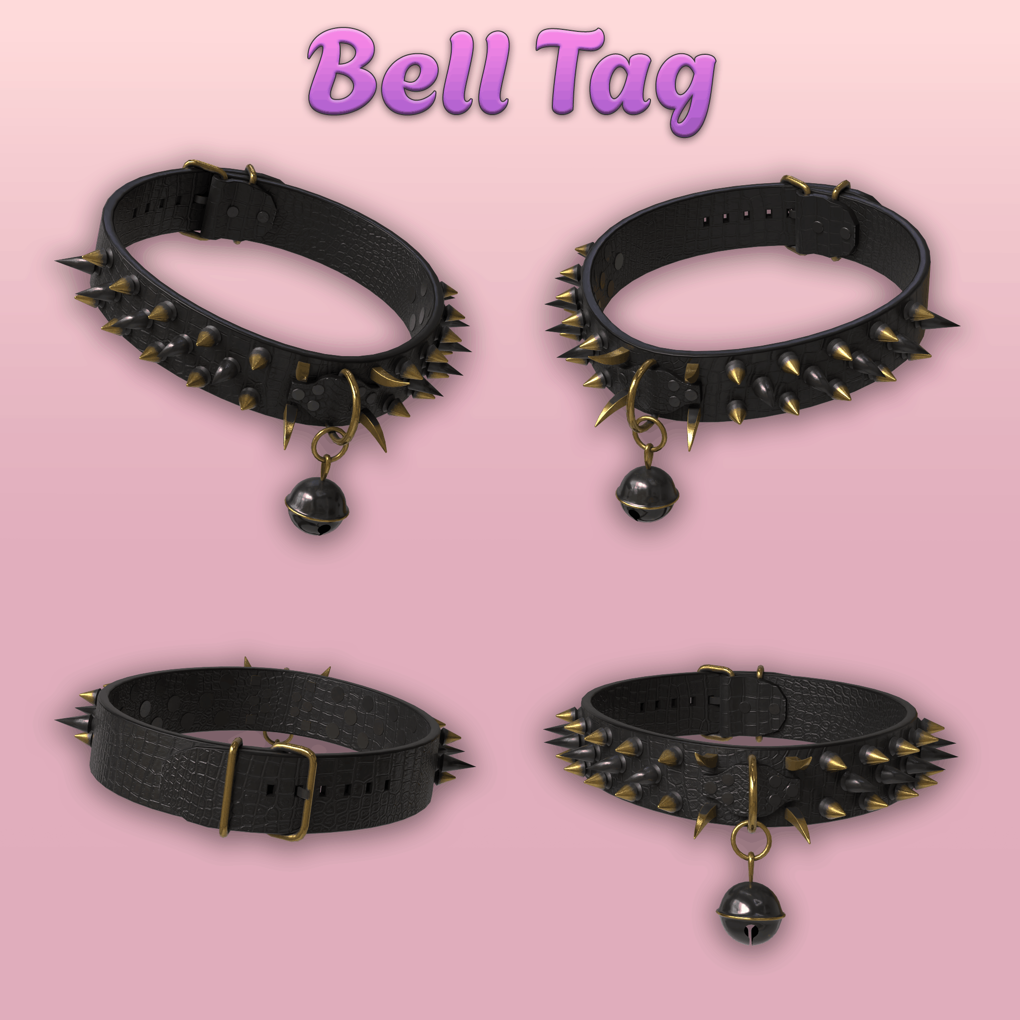 Stud Collar | 3 Tag Styles | PhysBones Interaction!