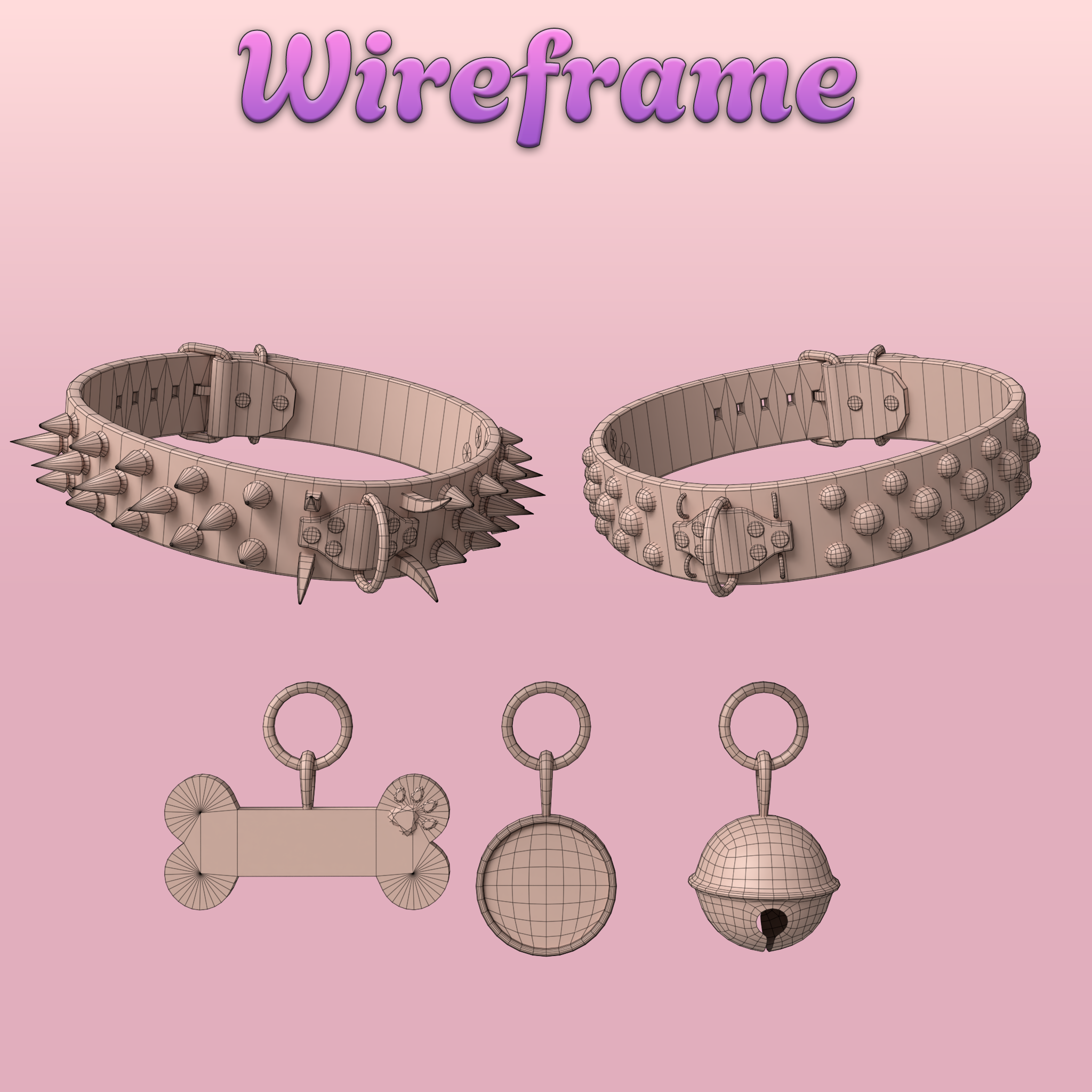 Stud Collar | 3 Tag Styles | PhysBones Interaction!
