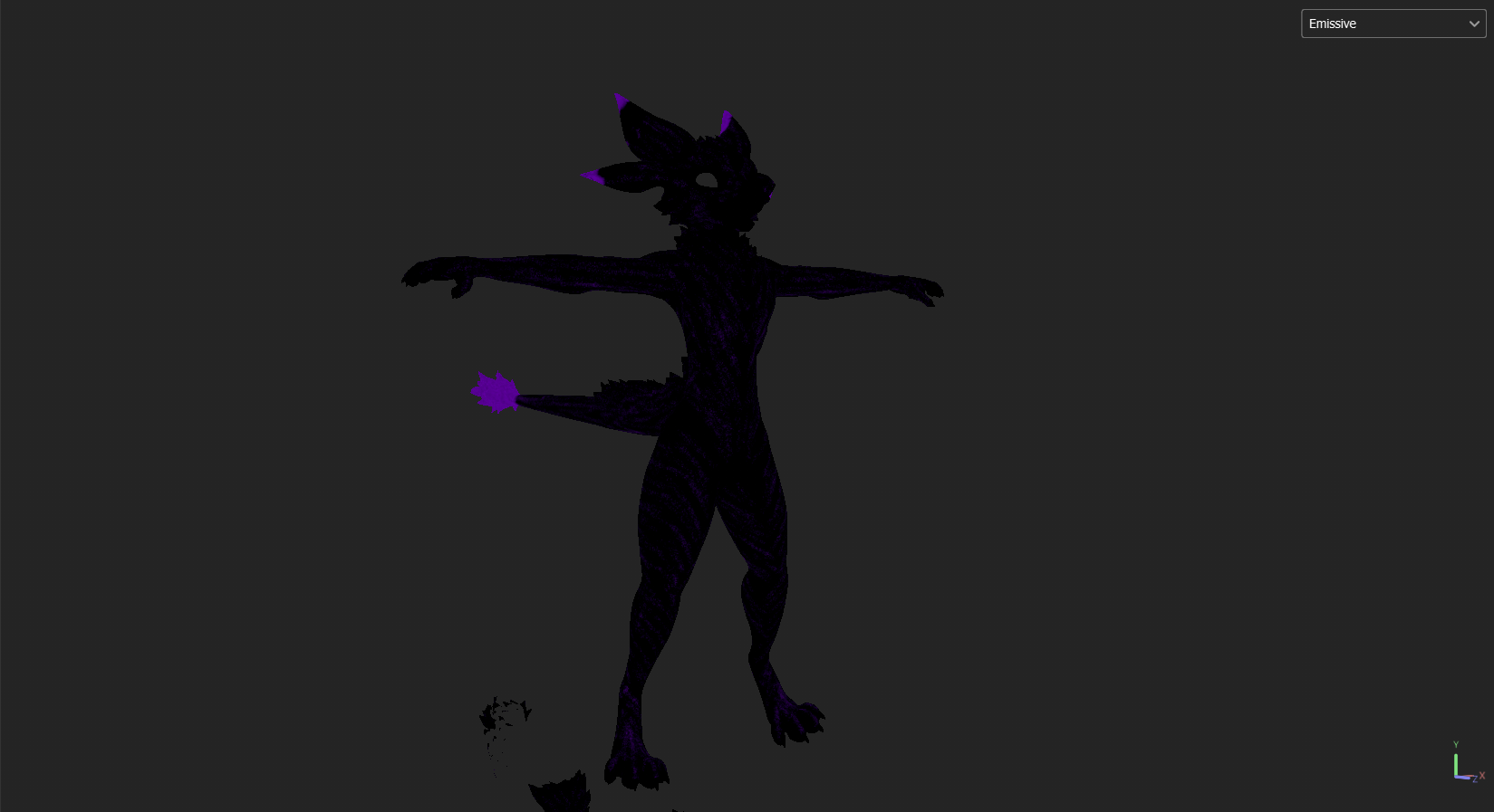 Deuzear Enderman Texture FREE (VRChat,Audiolink,Emission,Matcap)