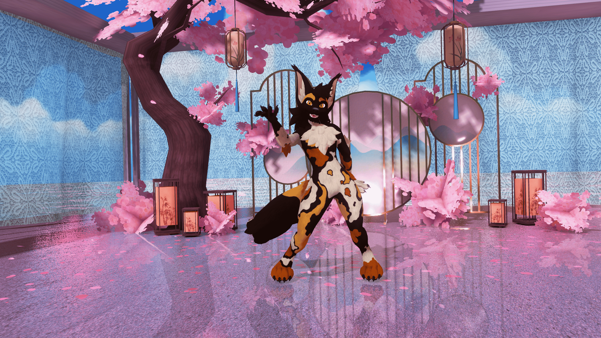 African painted vulper texture