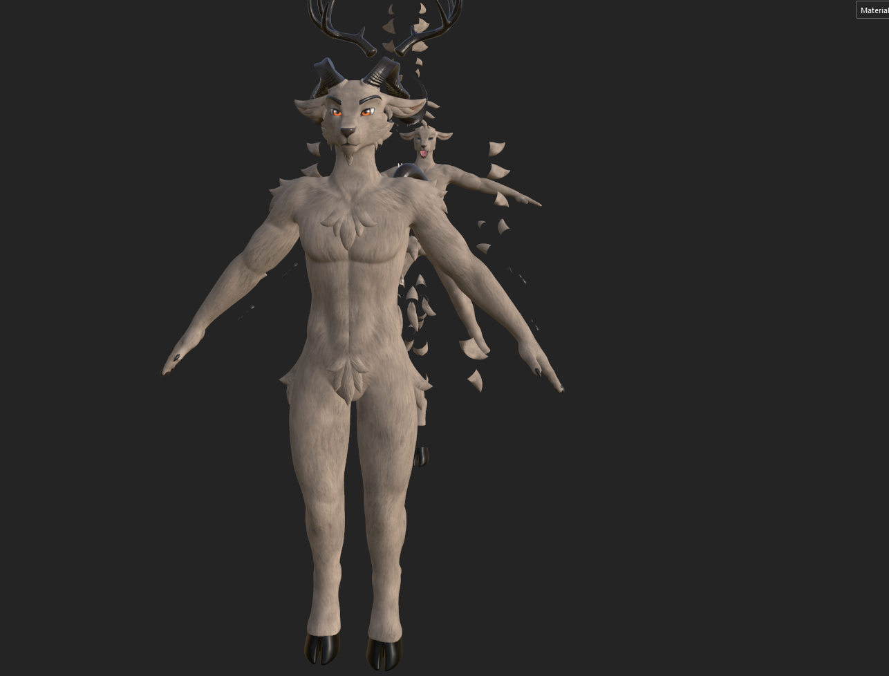 Furbrushed Elliot Deer Normal Maps Only