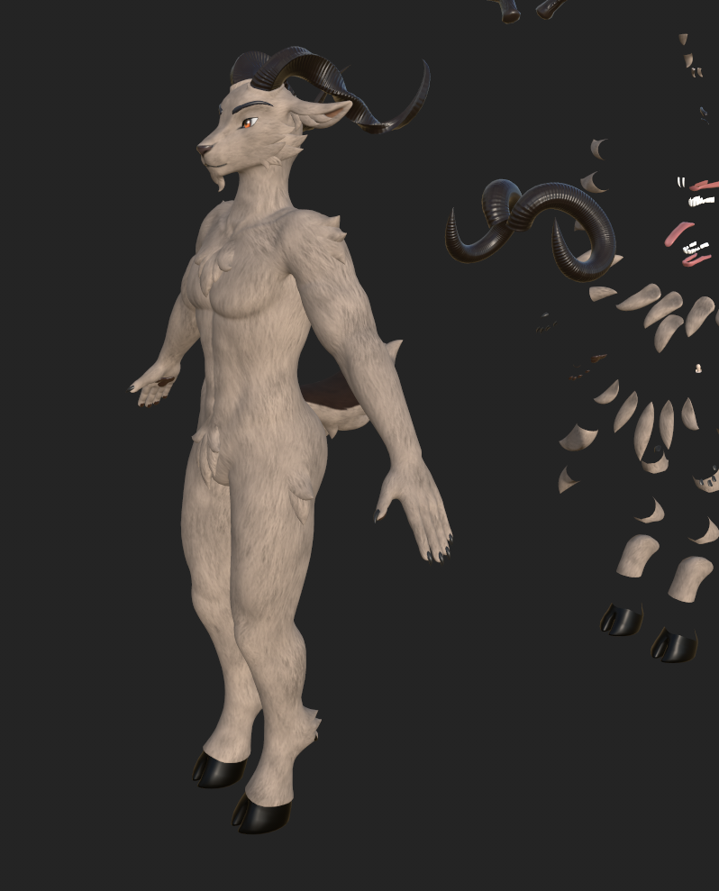 Furbrushed Elliot Deer Normal Maps Only