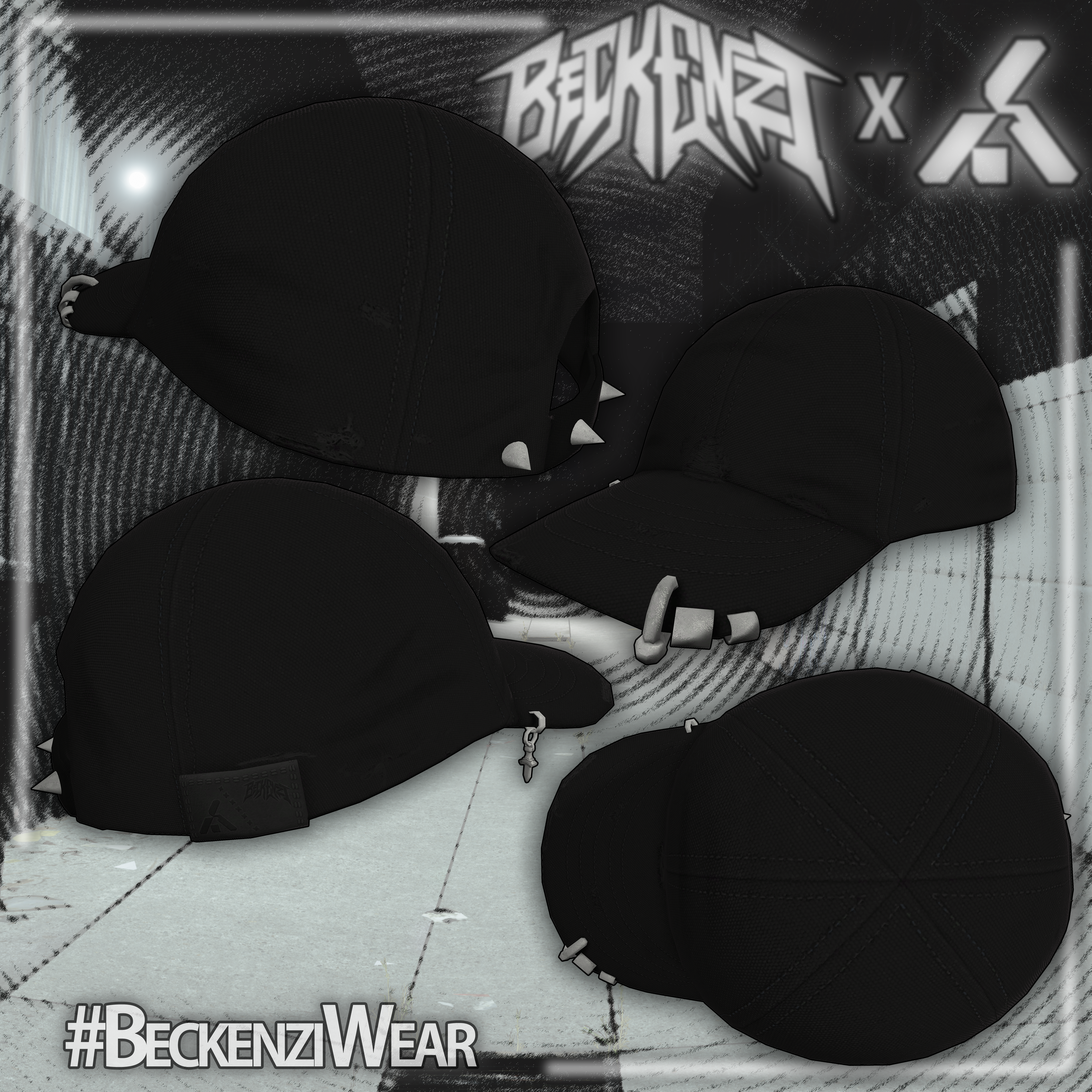 BECKENZI X SHELTER. CAP w/Pendant + Hoops
