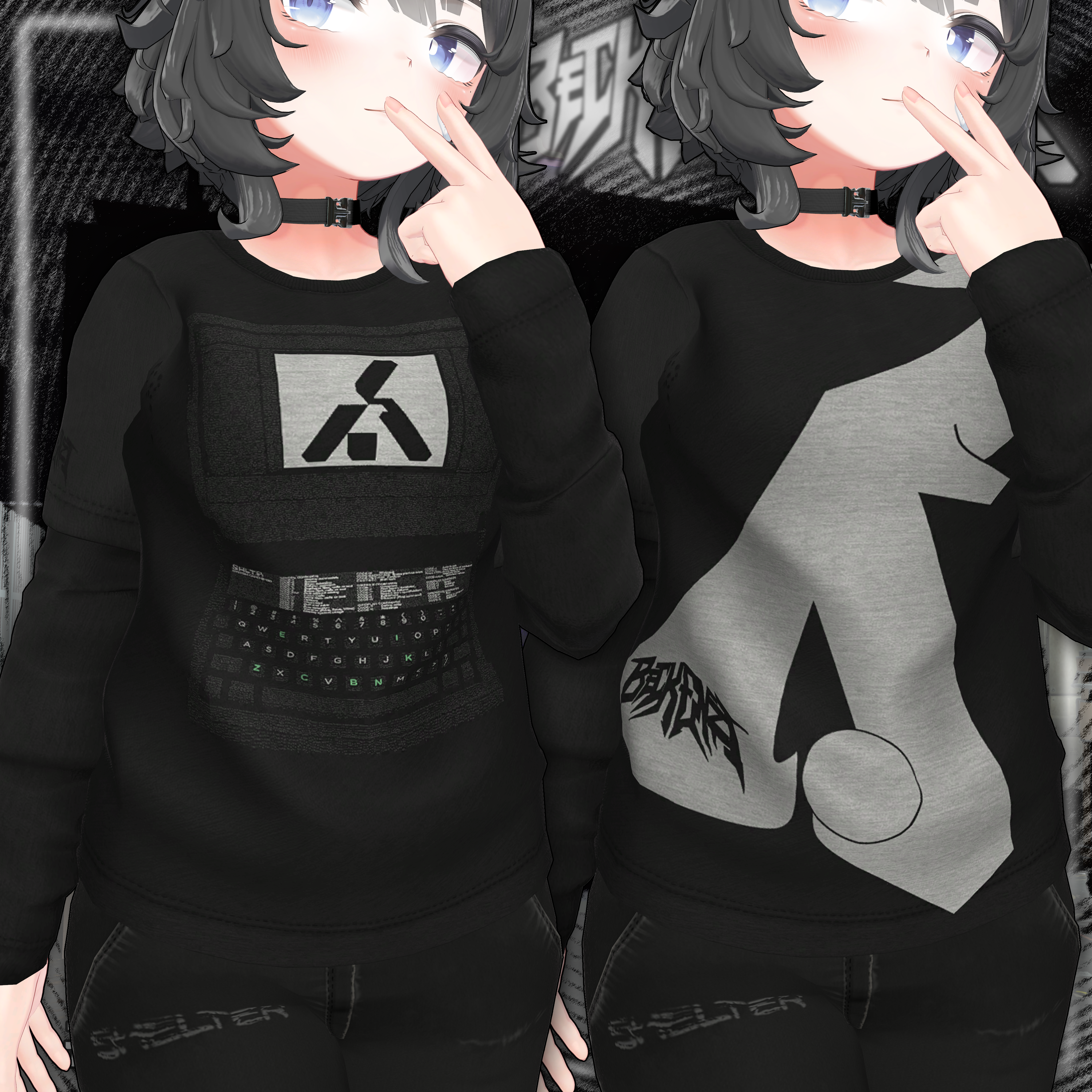BECKENZI X SHELTER. LAYERED T-SHIRT For ZinFit (M/F), ZinRP(M/F) and Pandabase