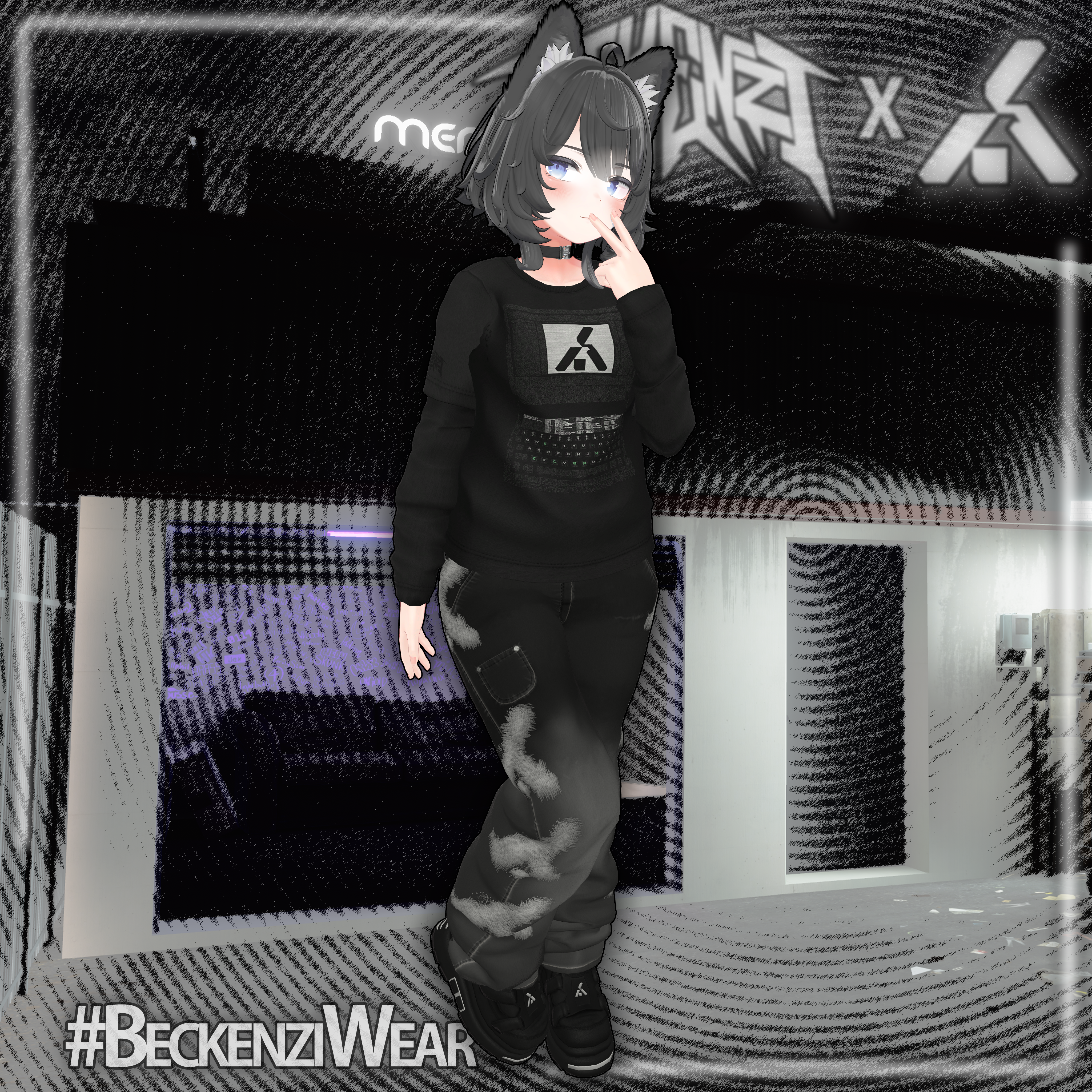 BECKENZI X SHELTER. LAYERED T-SHIRT For ZinFit (M/F), ZinRP(M/F) and Pandabase