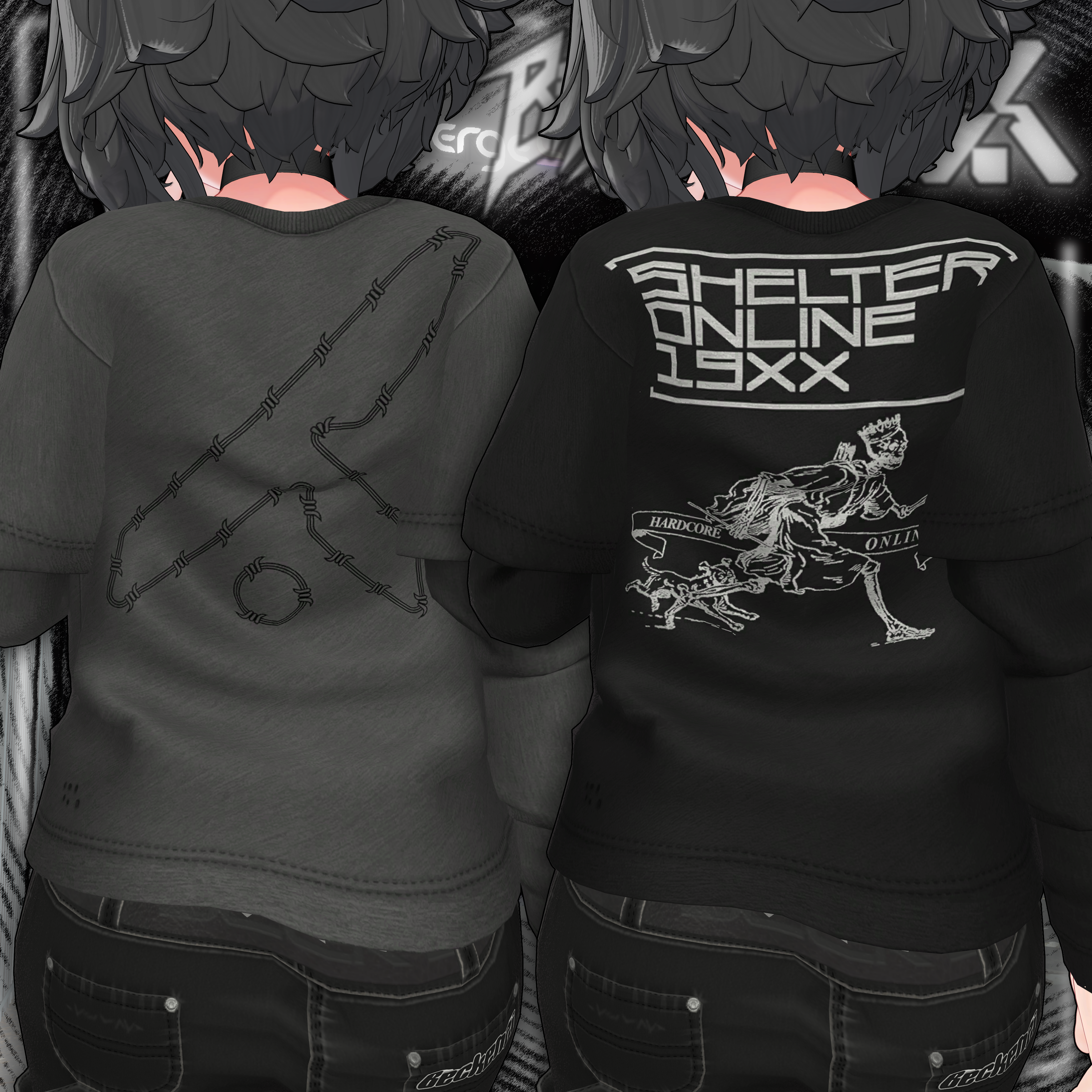 BECKENZI X SHELTER. LAYERED T-SHIRT For ZinFit (M/F), ZinRP(M/F) and Pandabase