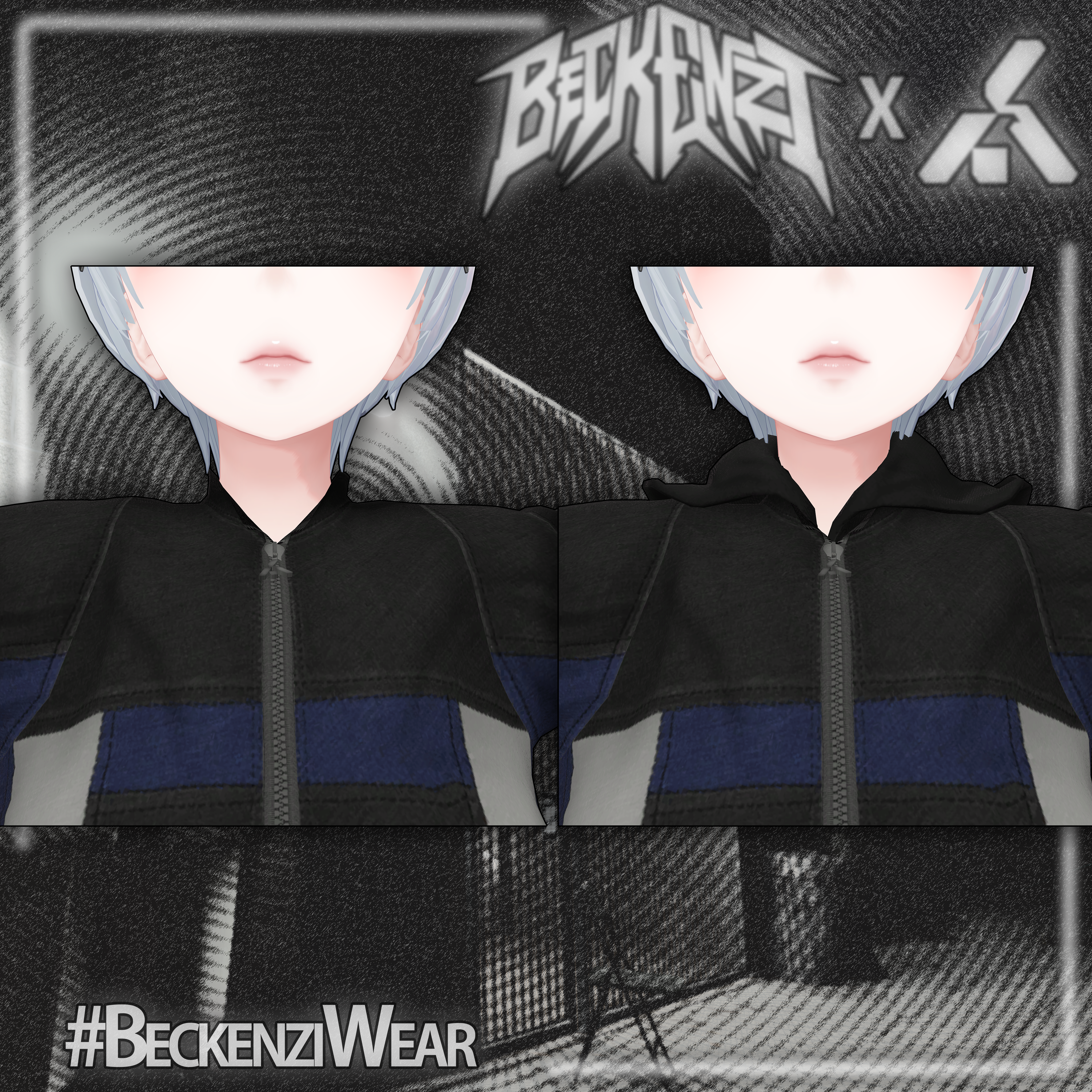 BECKENZI X SHELTER. JACKET w/Hood For ZinFit (M/F), ZinRP(M/F) and Pandabase