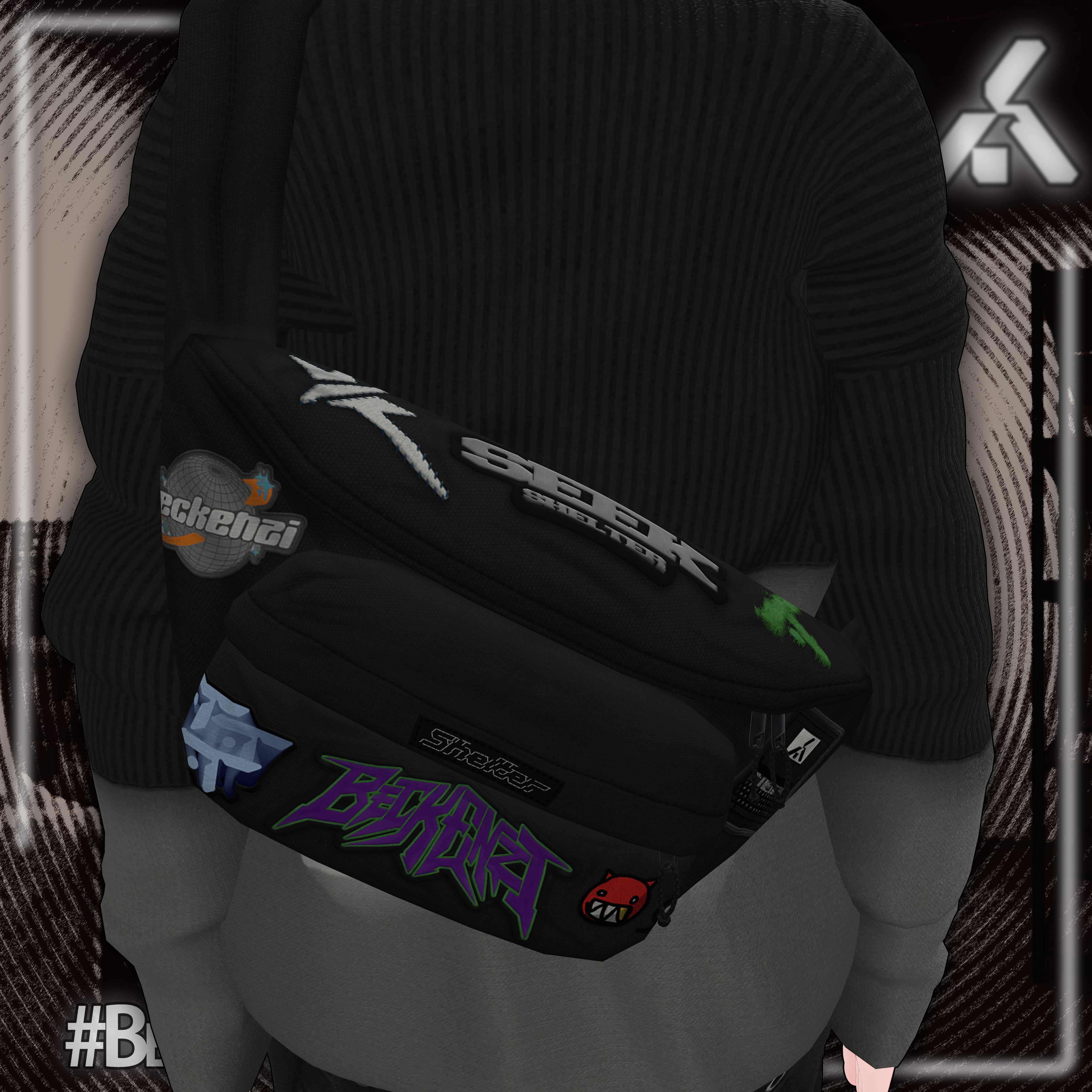 BECKENZI X SHELTER. CROSS-BODY BAG For ZinFit (M/F), ZinRP(M/F) and Pandabase