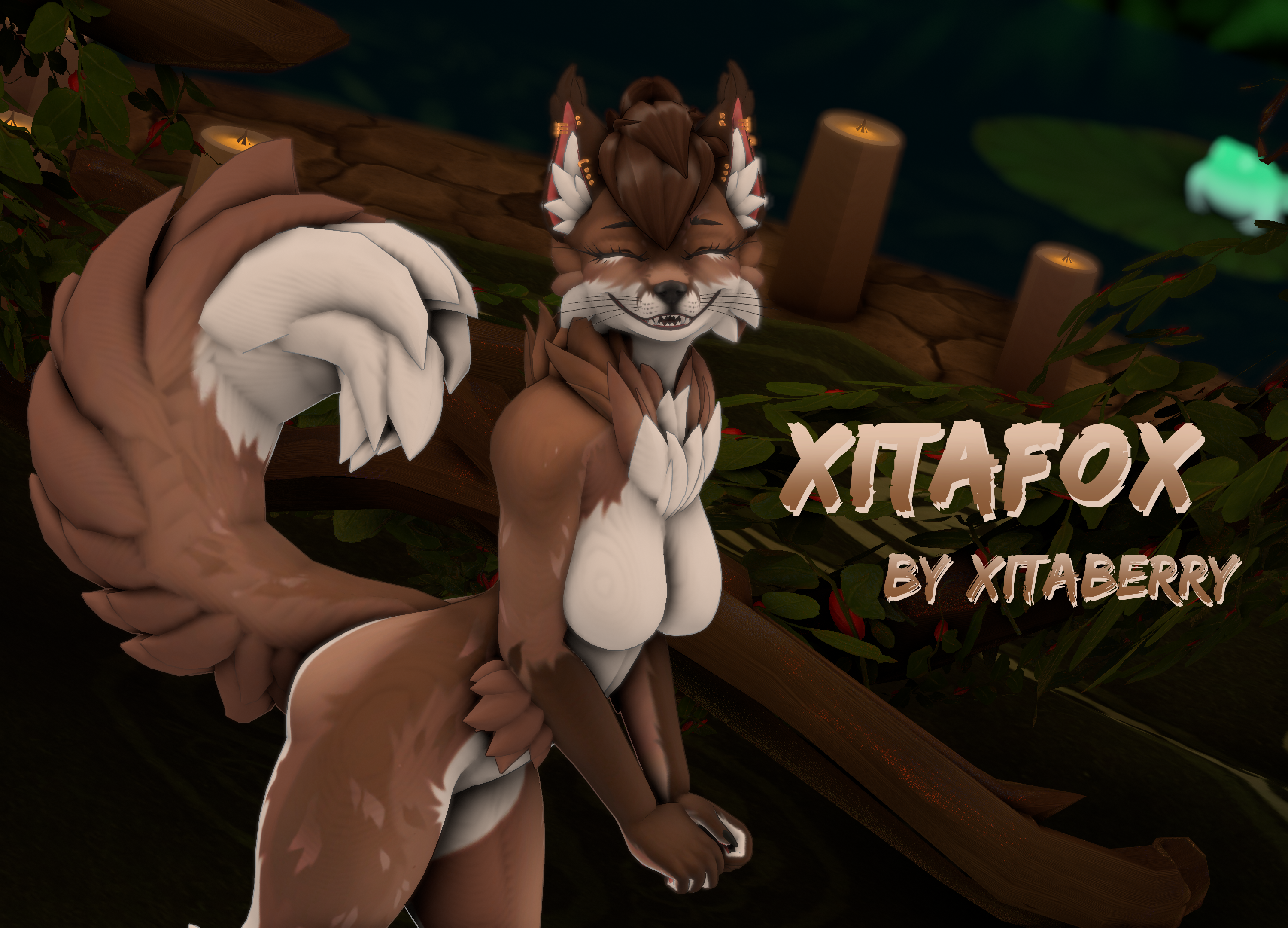 Xitafox | VRChat Furry Avatar | PC, Quest & Face Tracking!