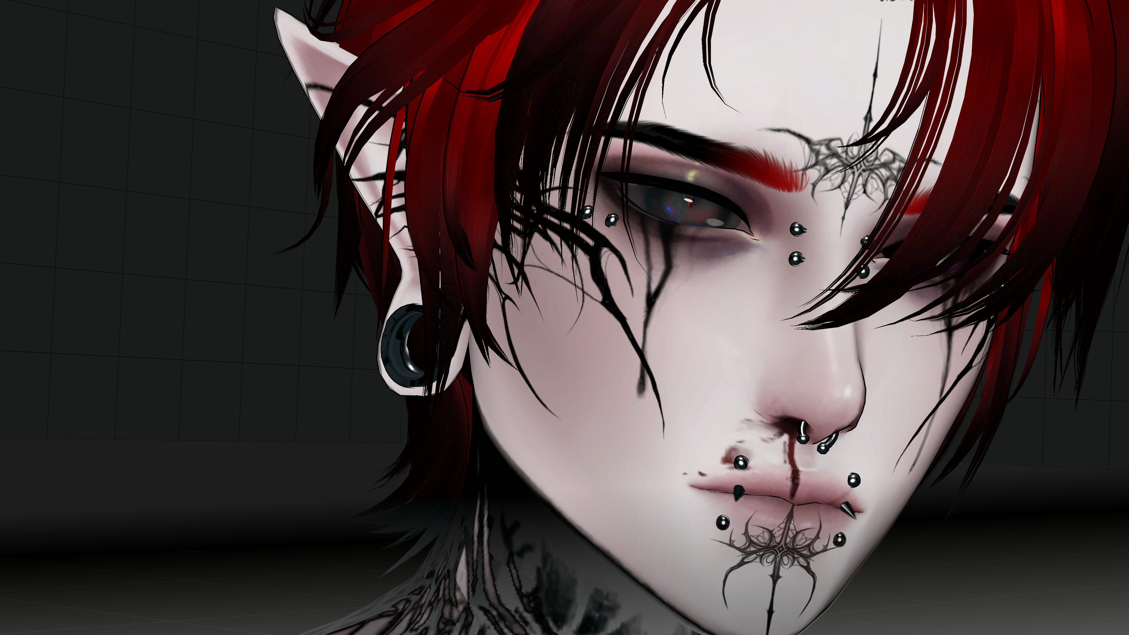 || BLOOD IN THE WATER (face). Tattoo's for 23Mink's Male Head