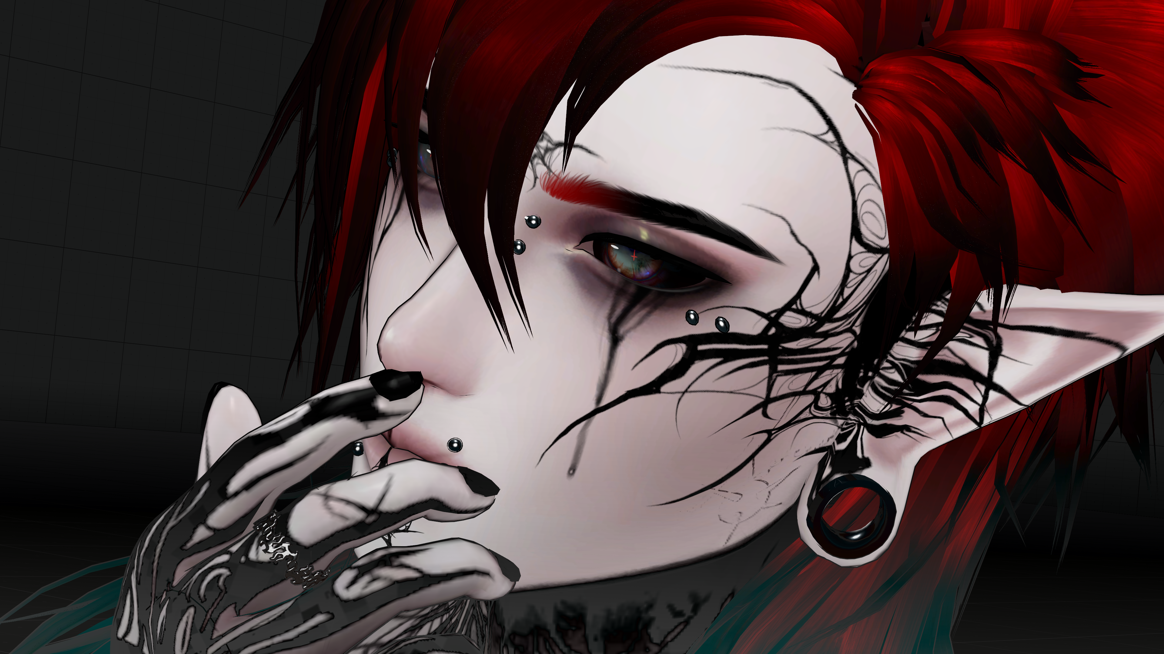 || BLOOD IN THE WATER (face). Tattoo's for 23Mink's Male Head