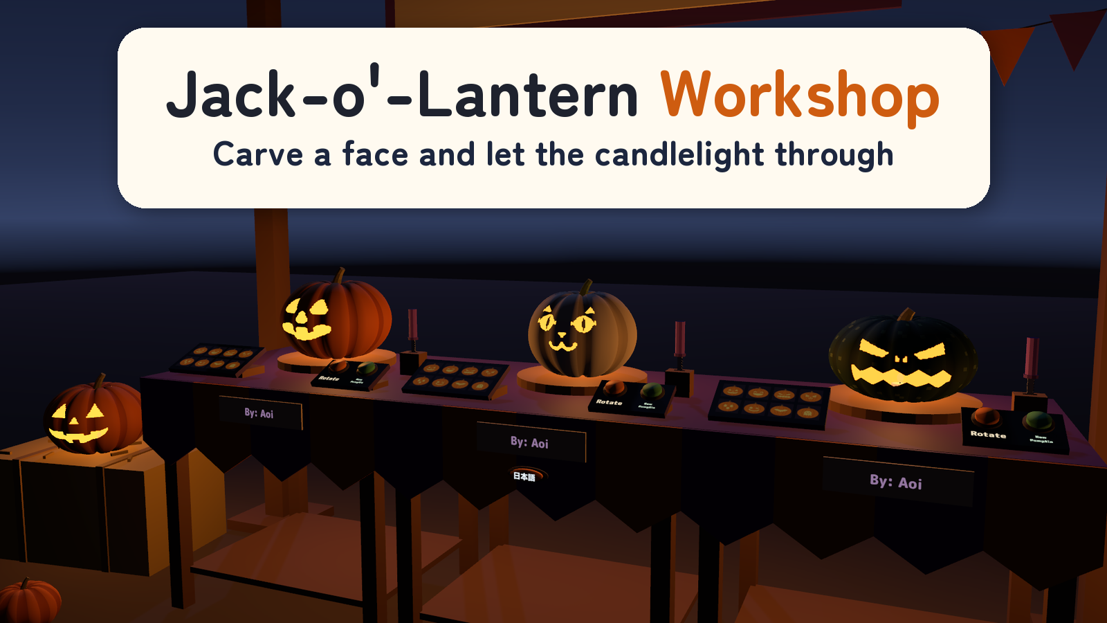 Jack-o'-Lantern Workshop | VRChat Carving & Decoration Prefabs