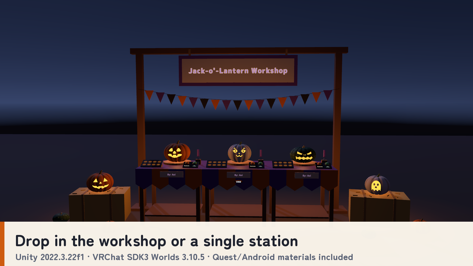 Jack-o'-Lantern Workshop | VRChat Carving & Decoration Prefabs