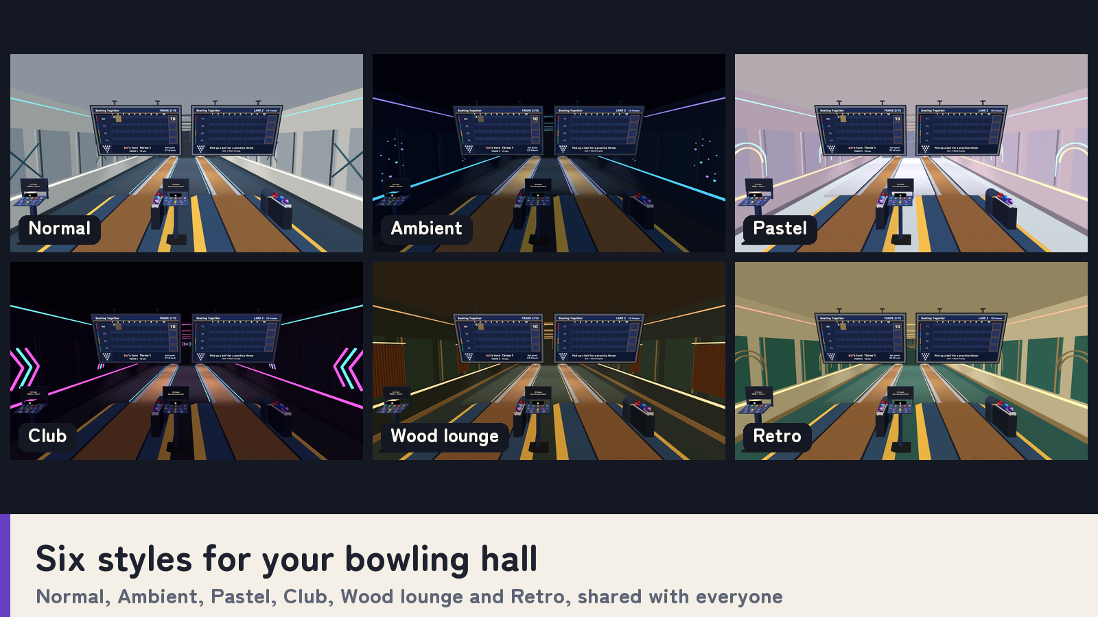 Bowling Together | Full-Size VRChat Bowling Lane for 1–4 Players