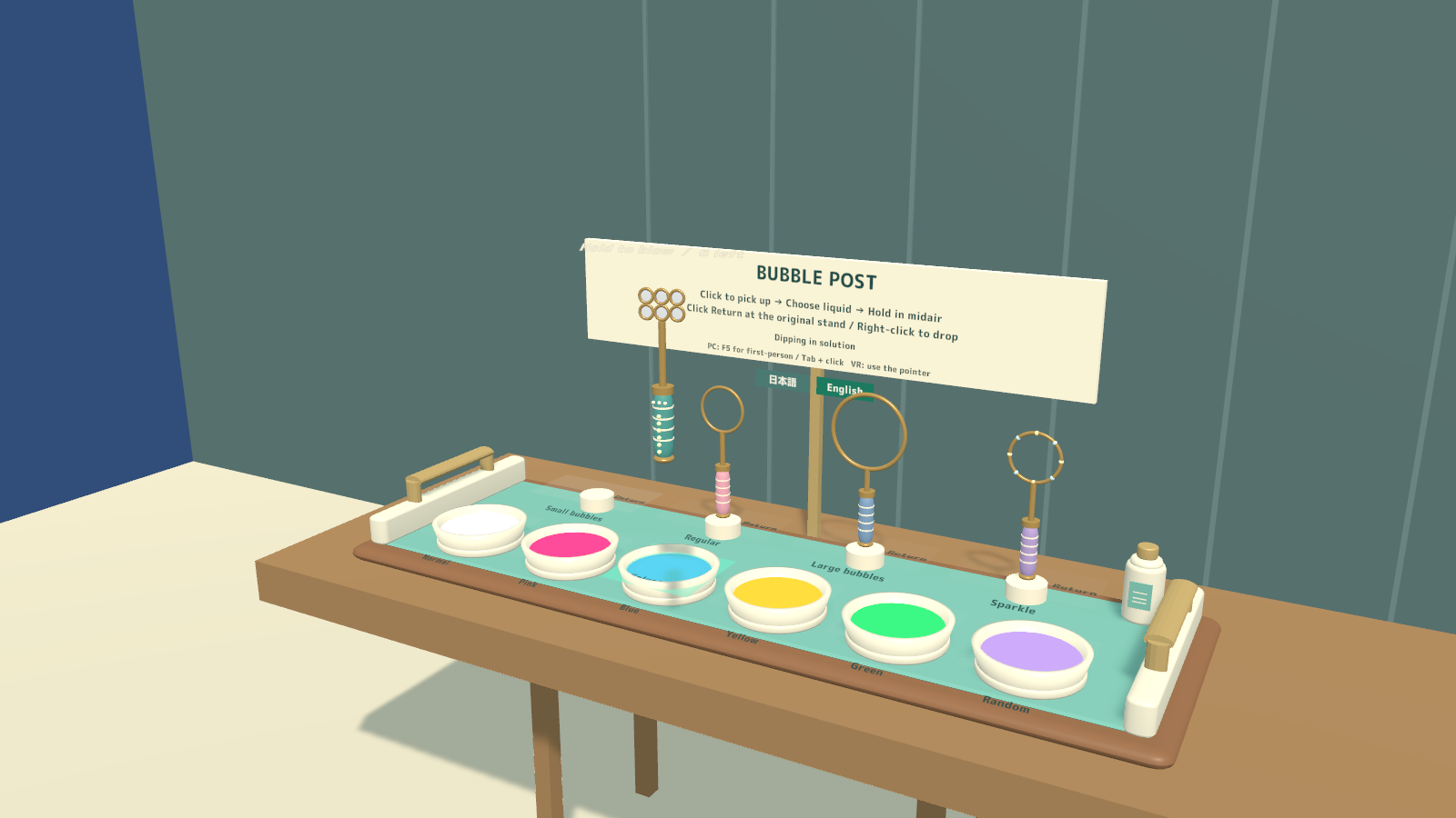 BUBBLE POST | Bubble-Wand Stand for VRChat Worlds
