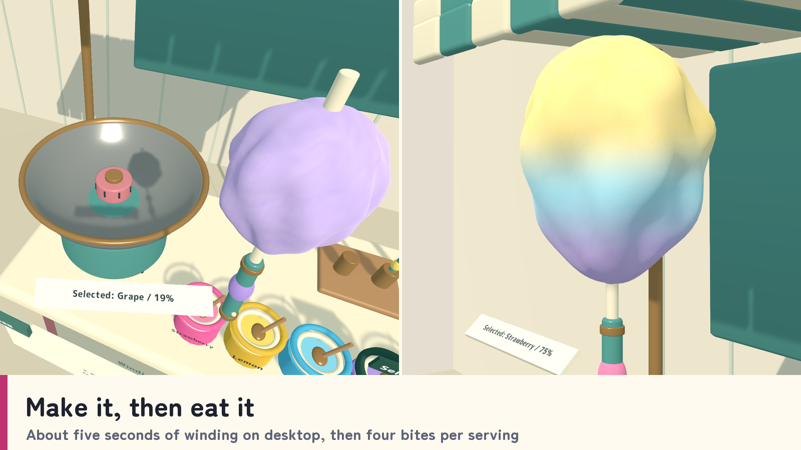 CLOUD SPIN | Color-Layered Cotton Candy Cart for VRChat Worlds
