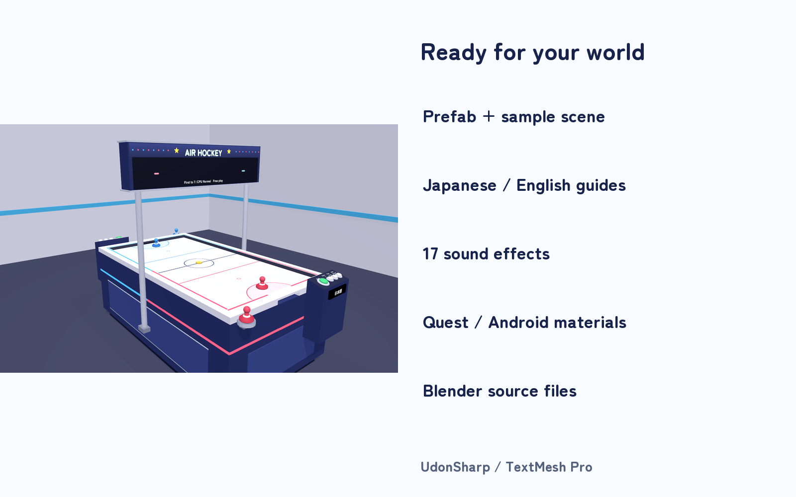 Multiplayer Air Hockey | Japanese & English VRChat World Prefab