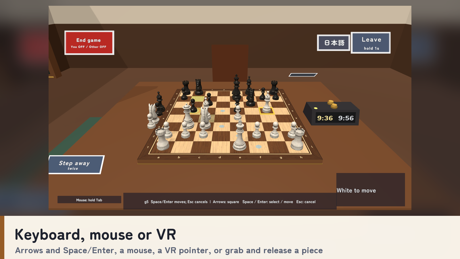 Chess Table | Shared VRChat Chess with CPU Opponent & Clocks