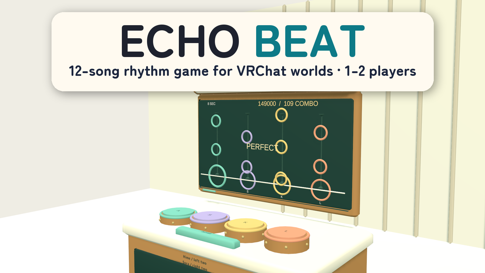 ECHO BEAT | 12-Song Cooperative Rhythm Game for VRChat Worlds
