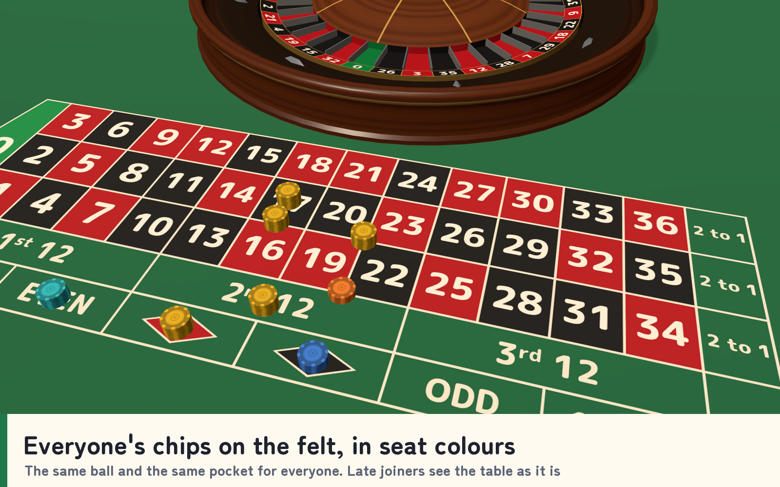 Roulette Together | 6-Seat VRChat Table with CPU Guests