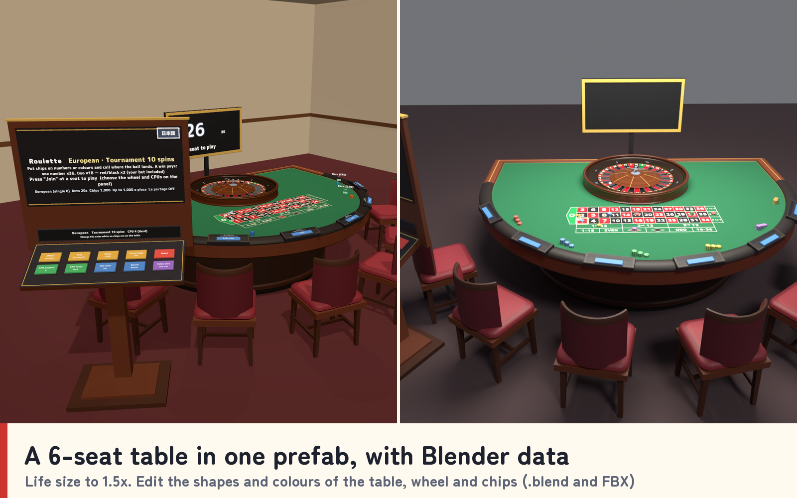 Roulette Together | 6-Seat VRChat Table with CPU Guests