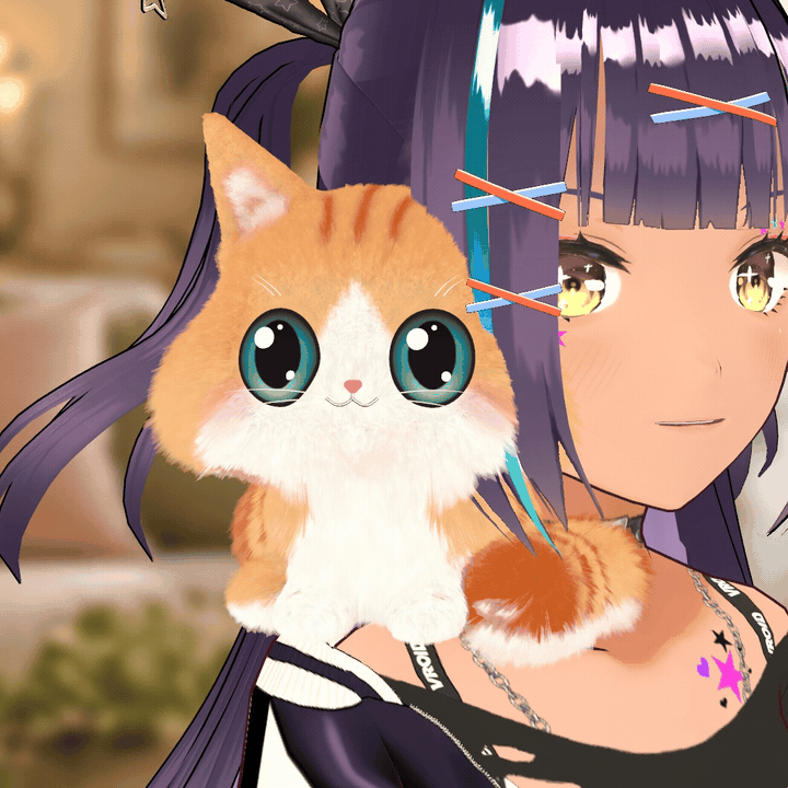Pettable Shoulder Kitten | 10 Kittens · 6 Riding Styles for VRChat Avatars (Modular Avatar)