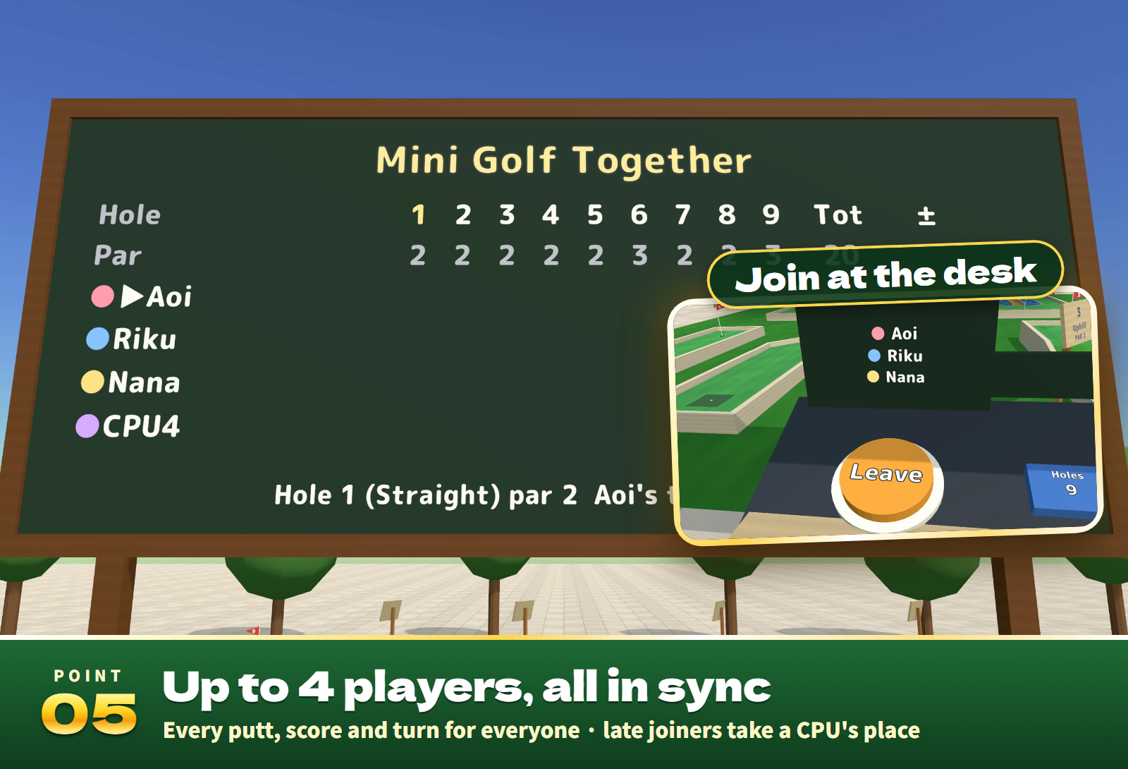 Mini Golf Together | 9-Hole Putting Course with CPU Players for VRChat