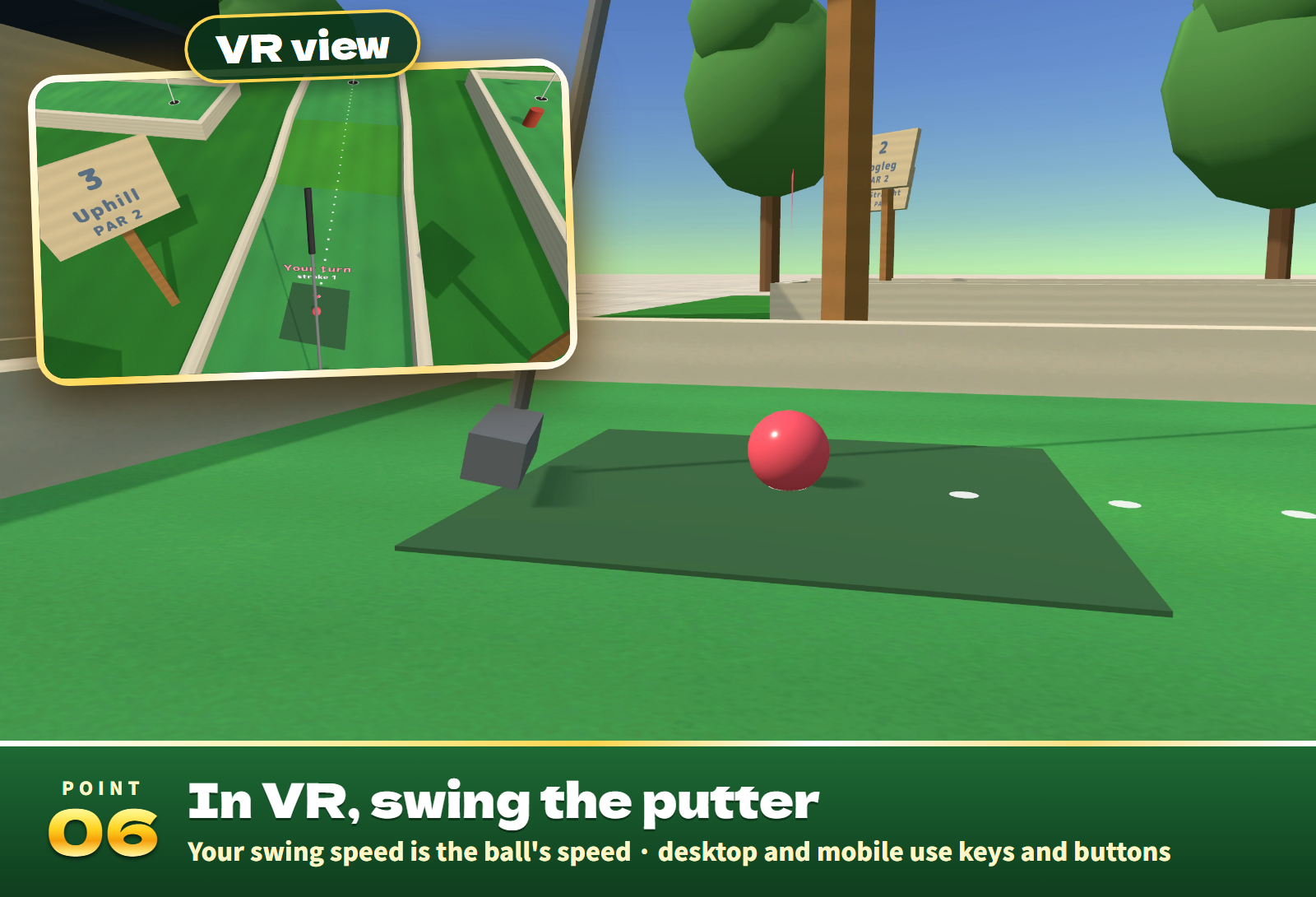 Mini Golf Together | 9-Hole Putting Course with CPU Players for VRChat