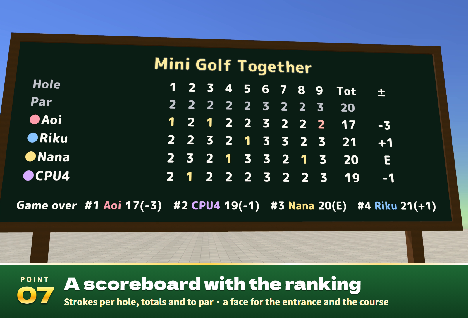 Mini Golf Together | 9-Hole Putting Course with CPU Players for VRChat