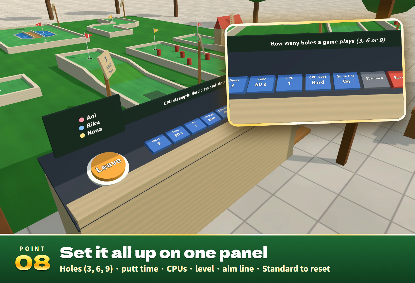 Mini Golf Together | 9-Hole Putting Course with CPU Players for VRChat