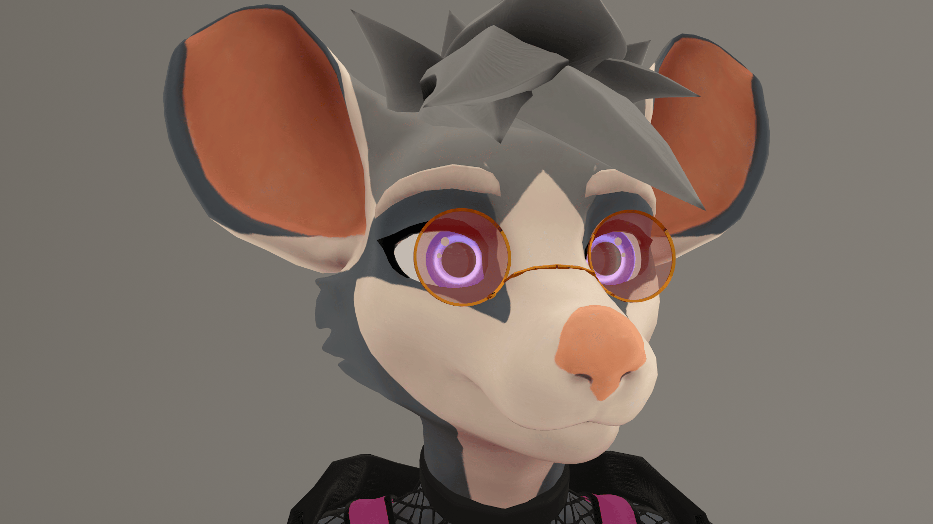 Pince-Nez Glasses for Avatars with Muzzles