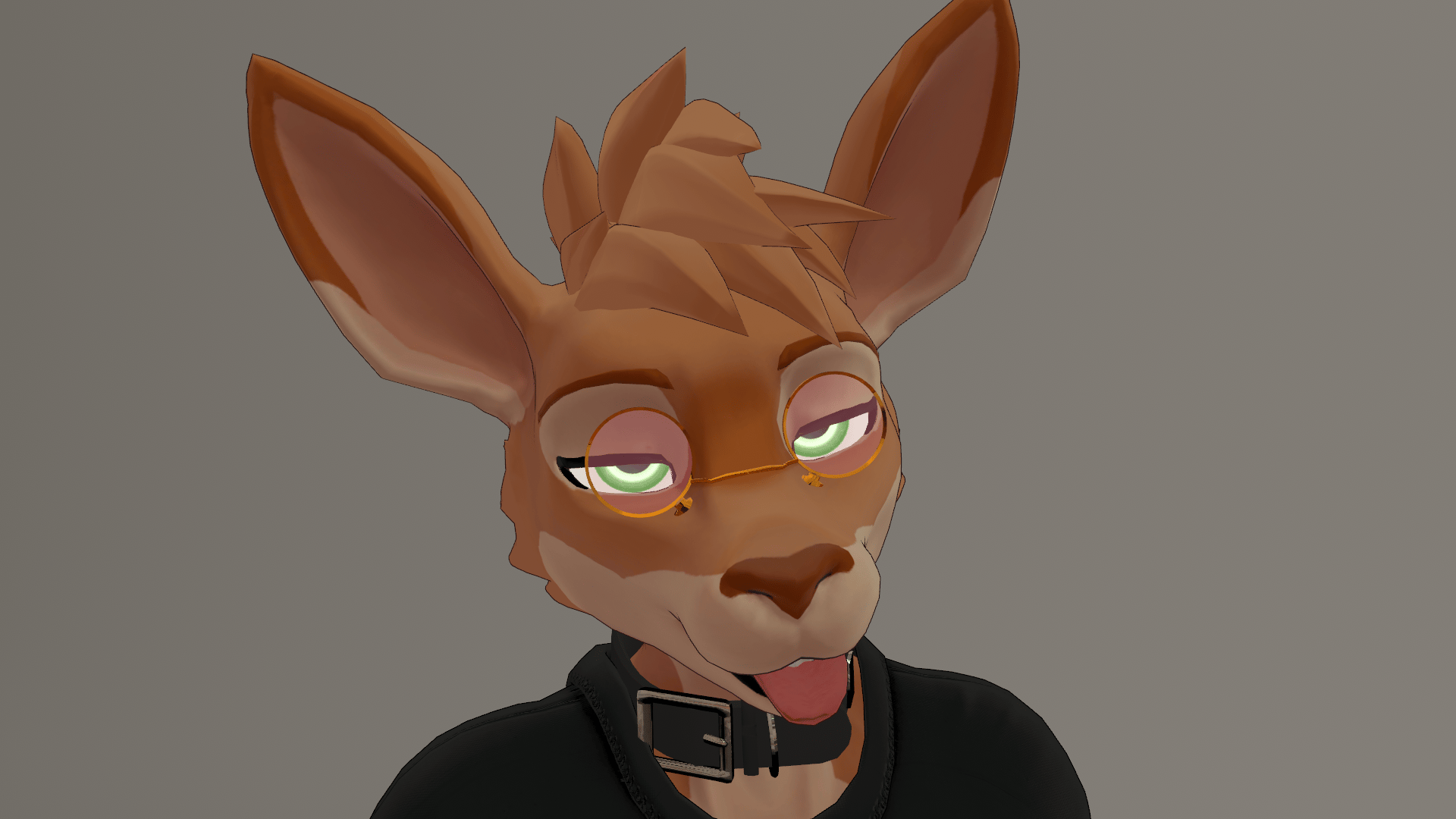 Pince-Nez Glasses for Avatars with Muzzles