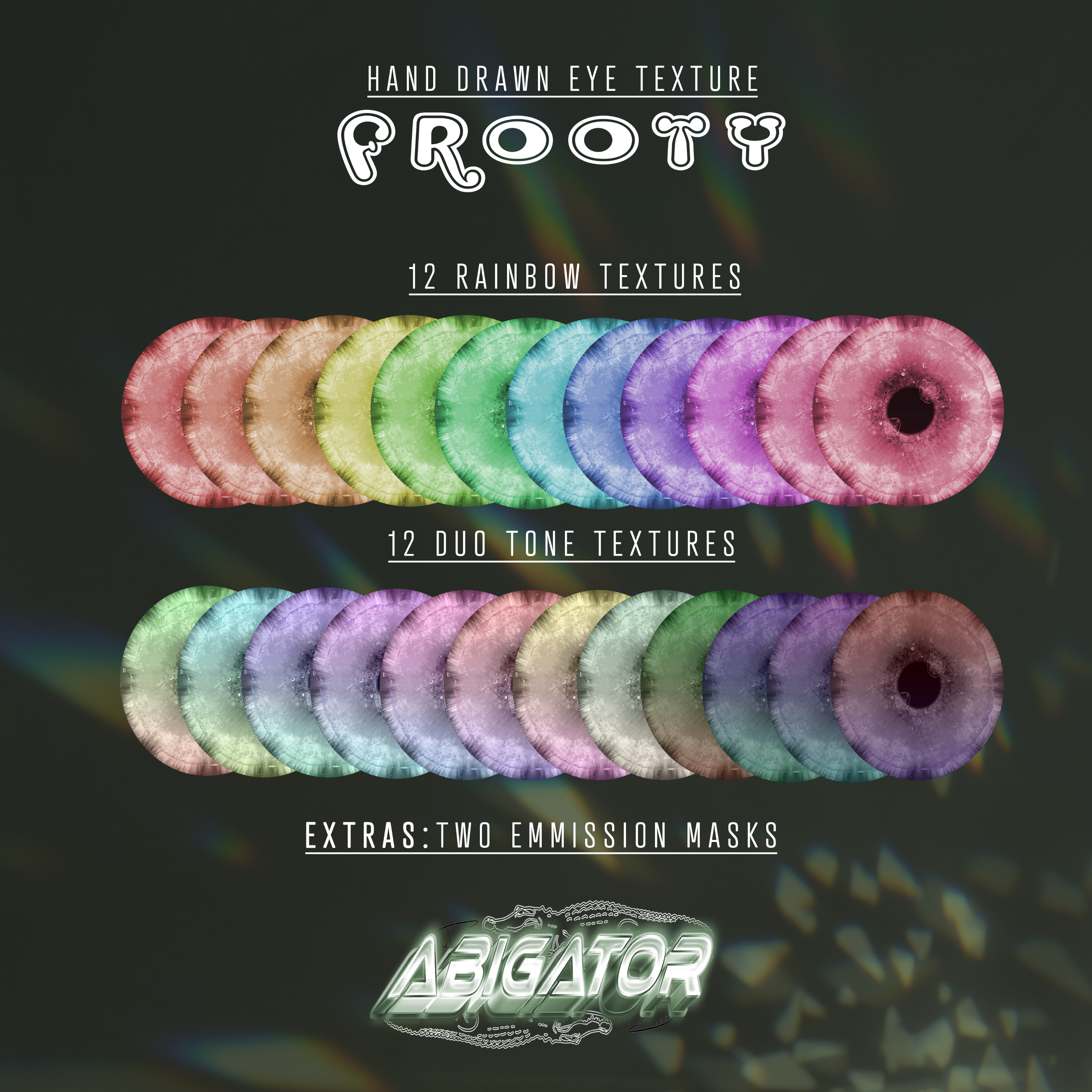 Frooty - Hand-Drawn Eye Textures for VRChat