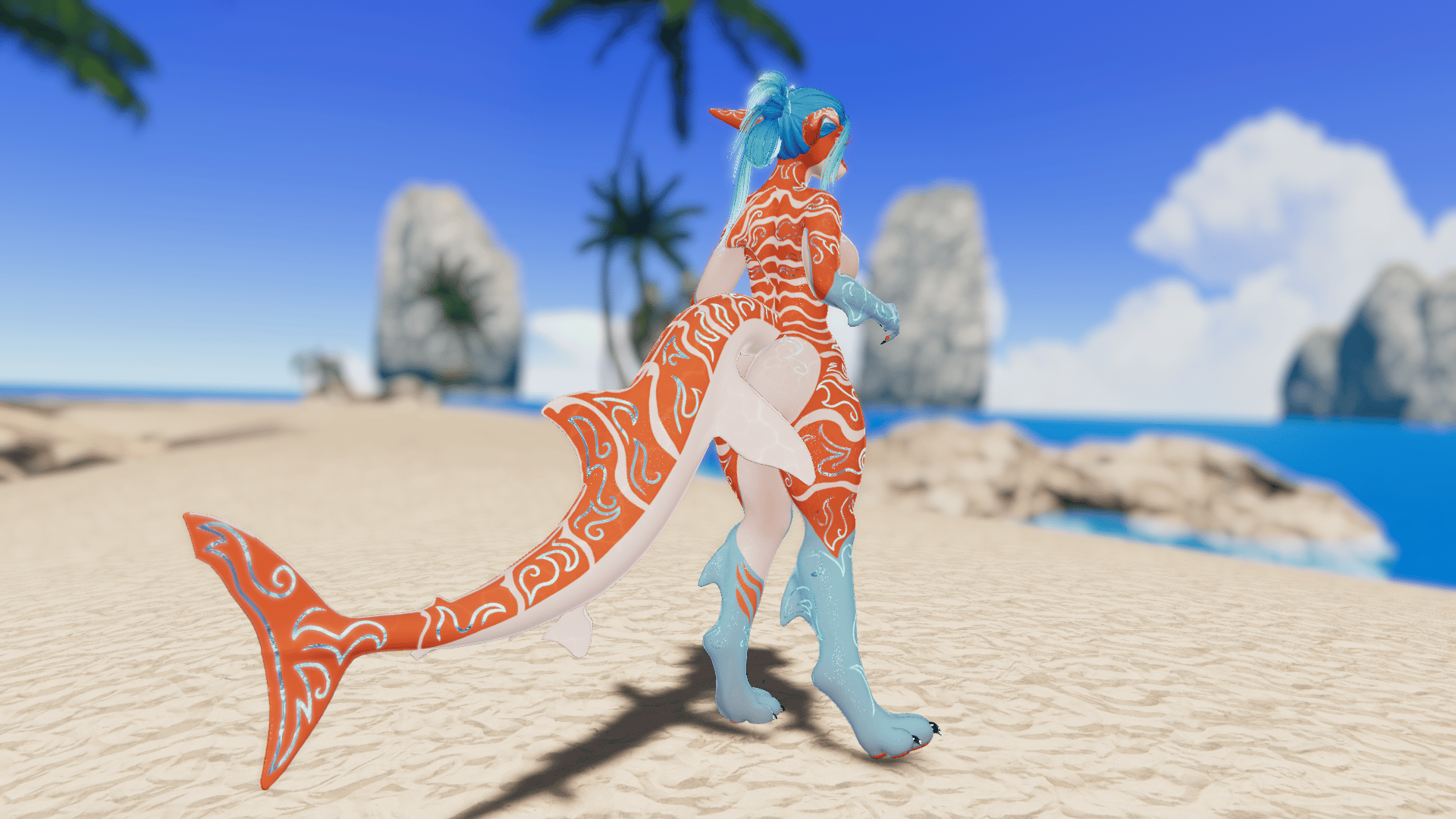 Tropical Waves Sashimi Shark - Calypso Texture and Emission Map