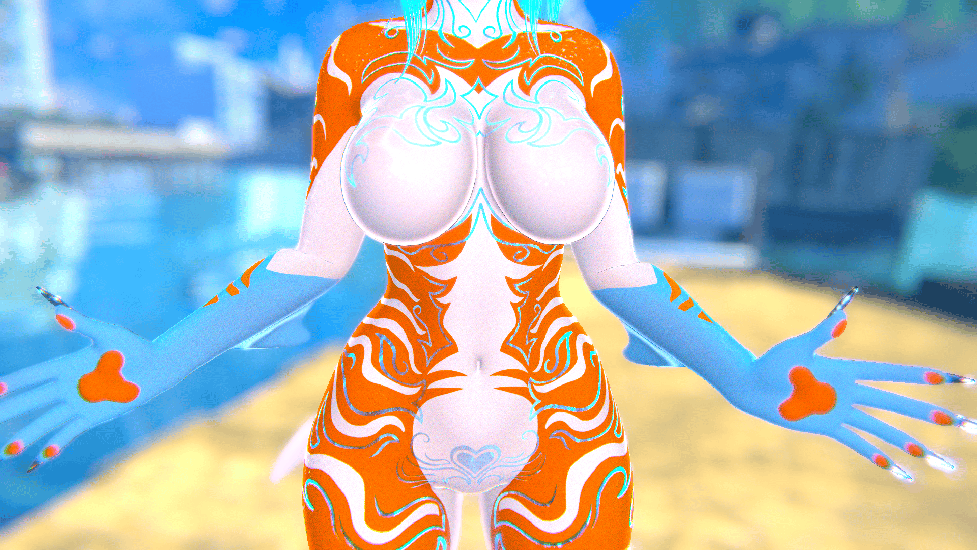 Tropical Waves Sashimi Shark - Calypso Texture and Emission Map