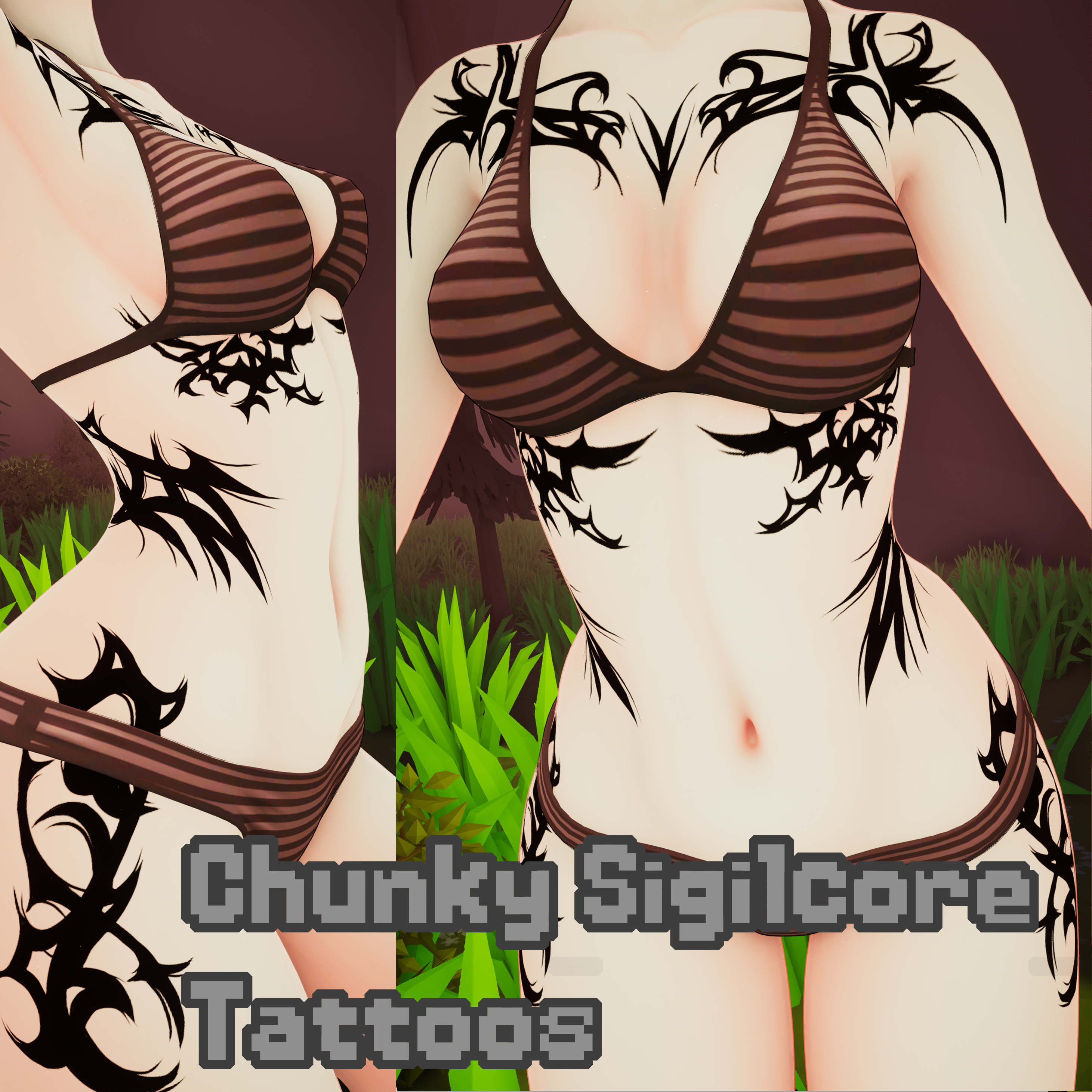 Chunky Sigilcore Tattoos - Egirl Base 